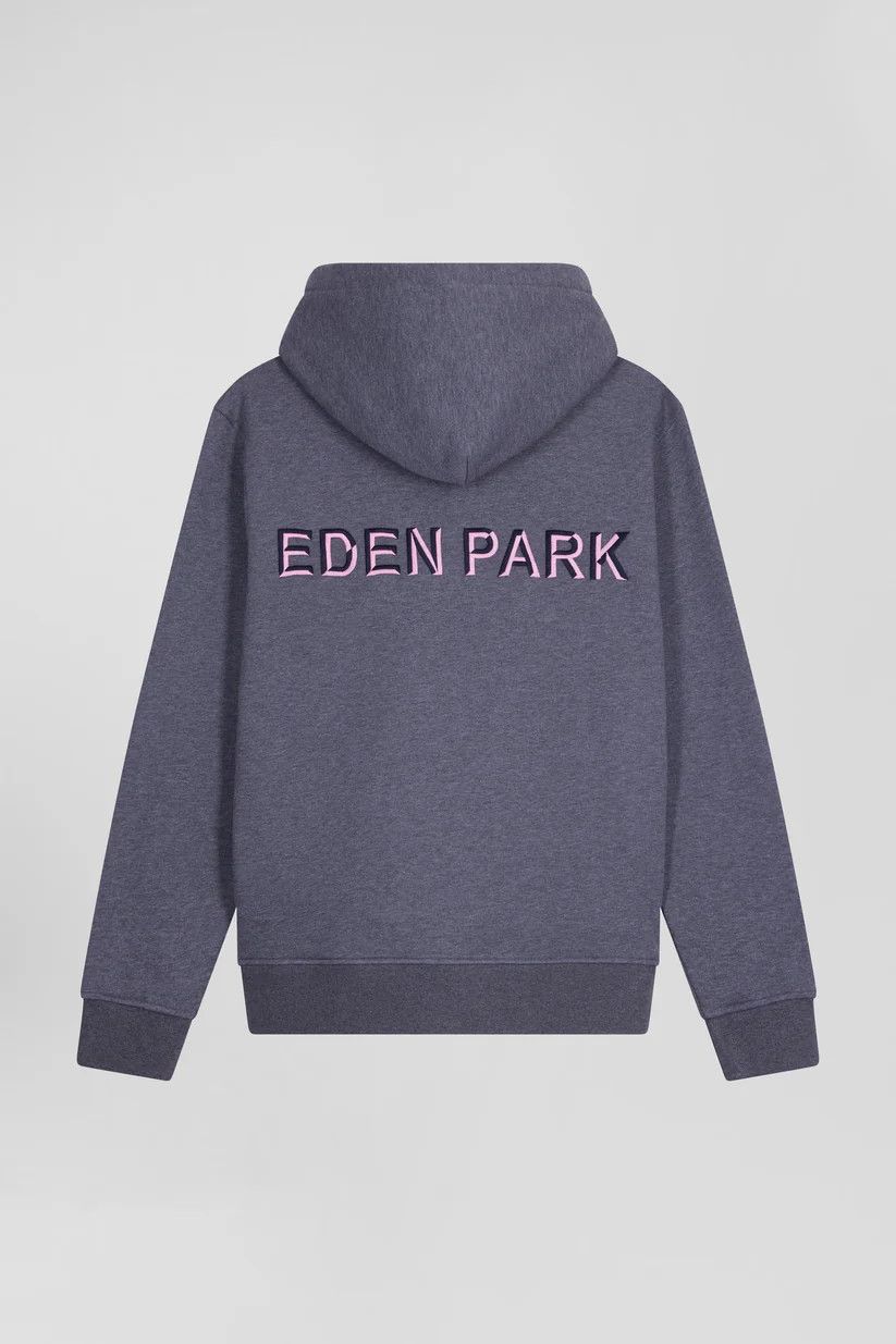 Eden Park o1s22i1n1024 Embroidered Logo Hooded Sweatshirt in Grey Size US L / EU 52-54 / 3 - 4 Thumbnail