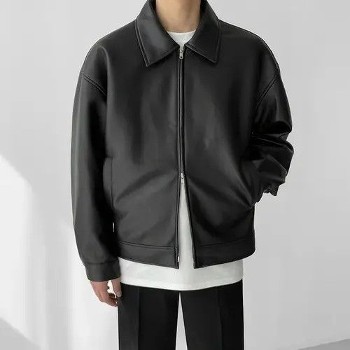 Japanese Brand × Vintage Artificial leather Hip Hop Gothic Rock Bomber Jacket Coat Size US L / EU 52-54 / 3 - 2 Thumbnail