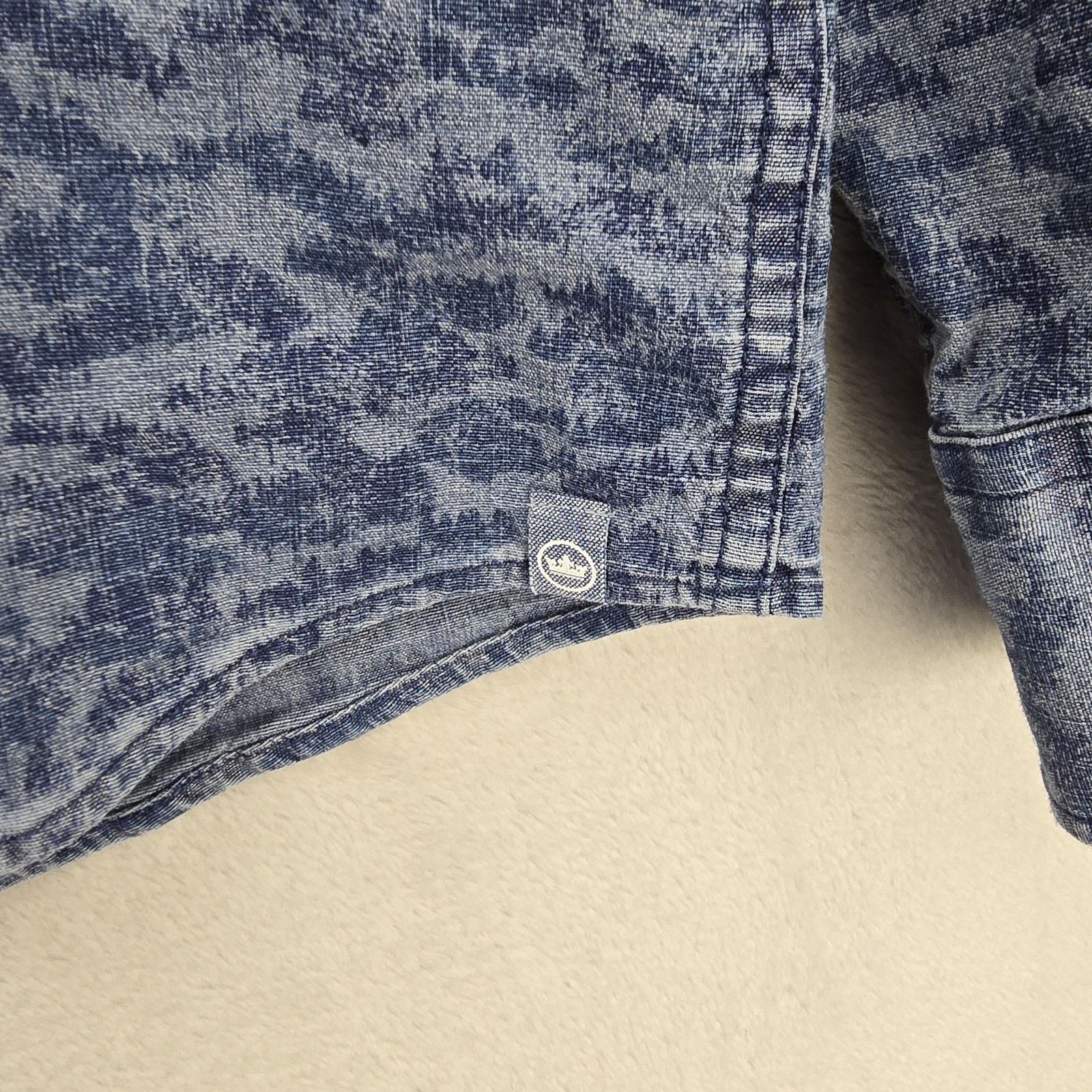 Peter Millar Peter Millar Shirt Mens Medium Fir Camo Chambray Button Up Size US M / EU 48-50 / 2 - 4 Thumbnail