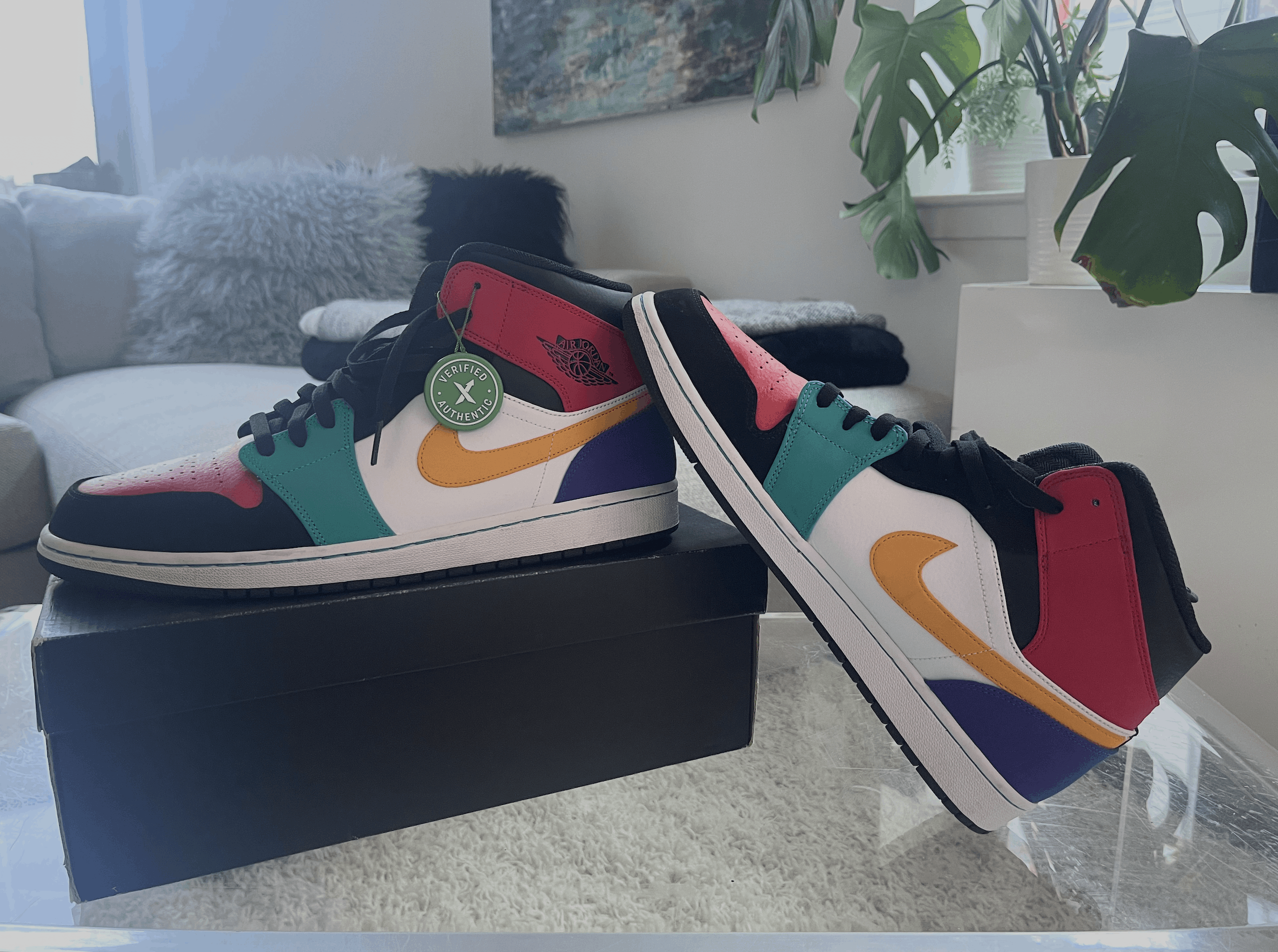 Nike Nike Jordan 1 mid Bred Multi-Color Size US 14 / EU 47 - 1 Thumbnail