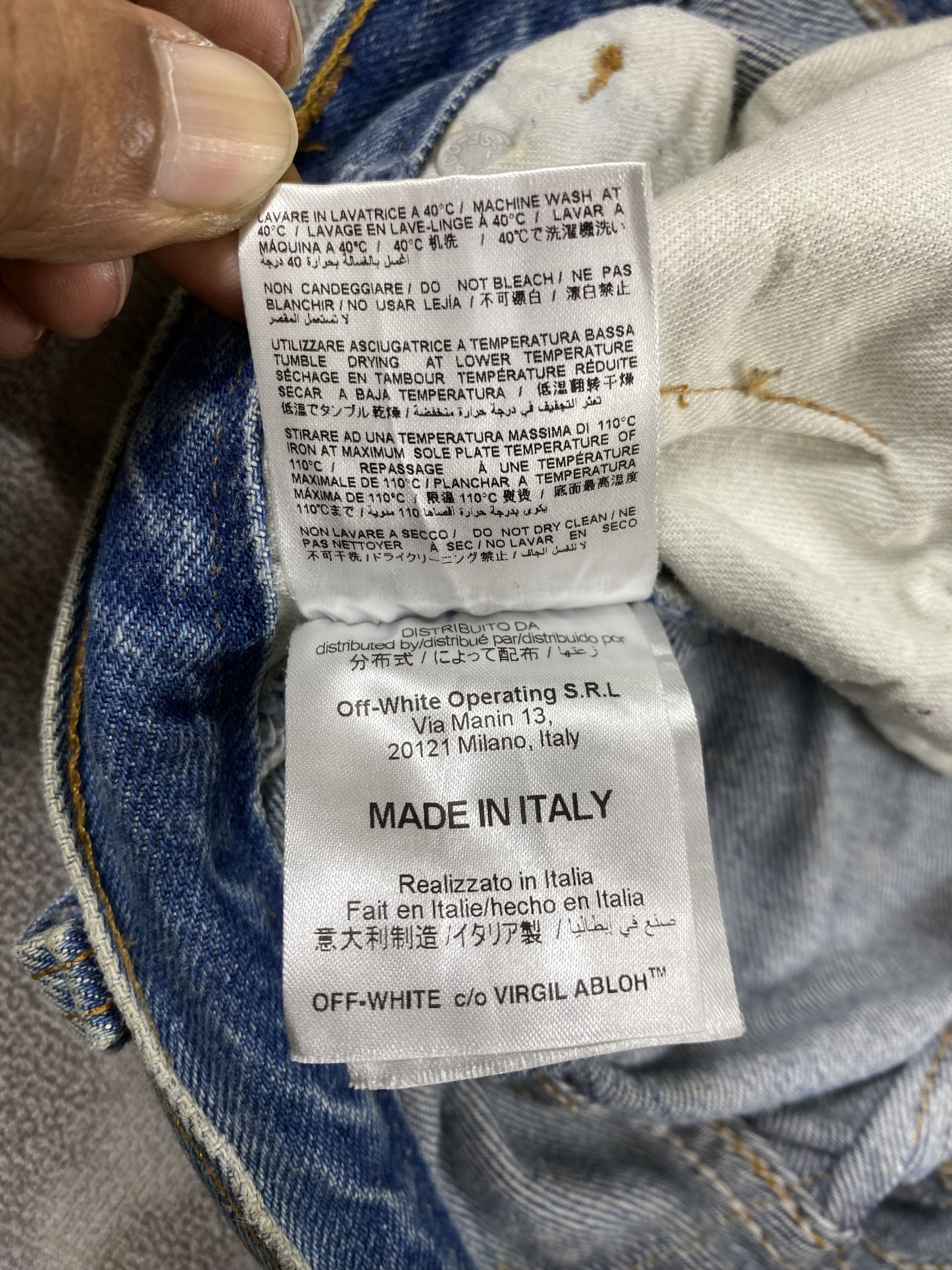 Levi's × Off-White × Virgil Abloh Distressed Blue Vintage Levi's 501 x Off White 29x24-JN3942 Size US 29 - 11 Thumbnail