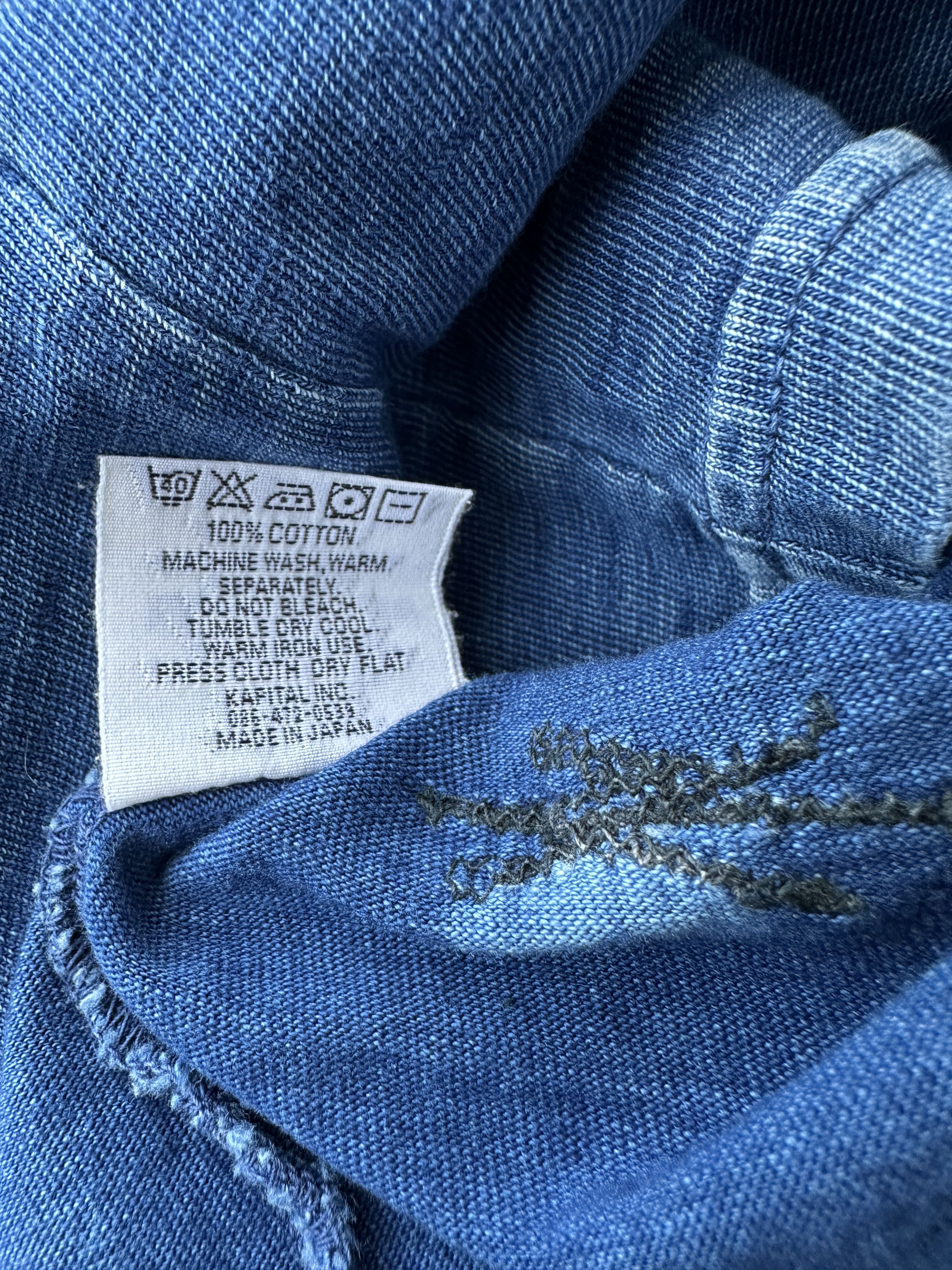 Kapital Kountry Indigo Numbered 43 striped durene jersey prisoner boro tee Size US S / EU 44-46 / 1 - 13 Thumbnail