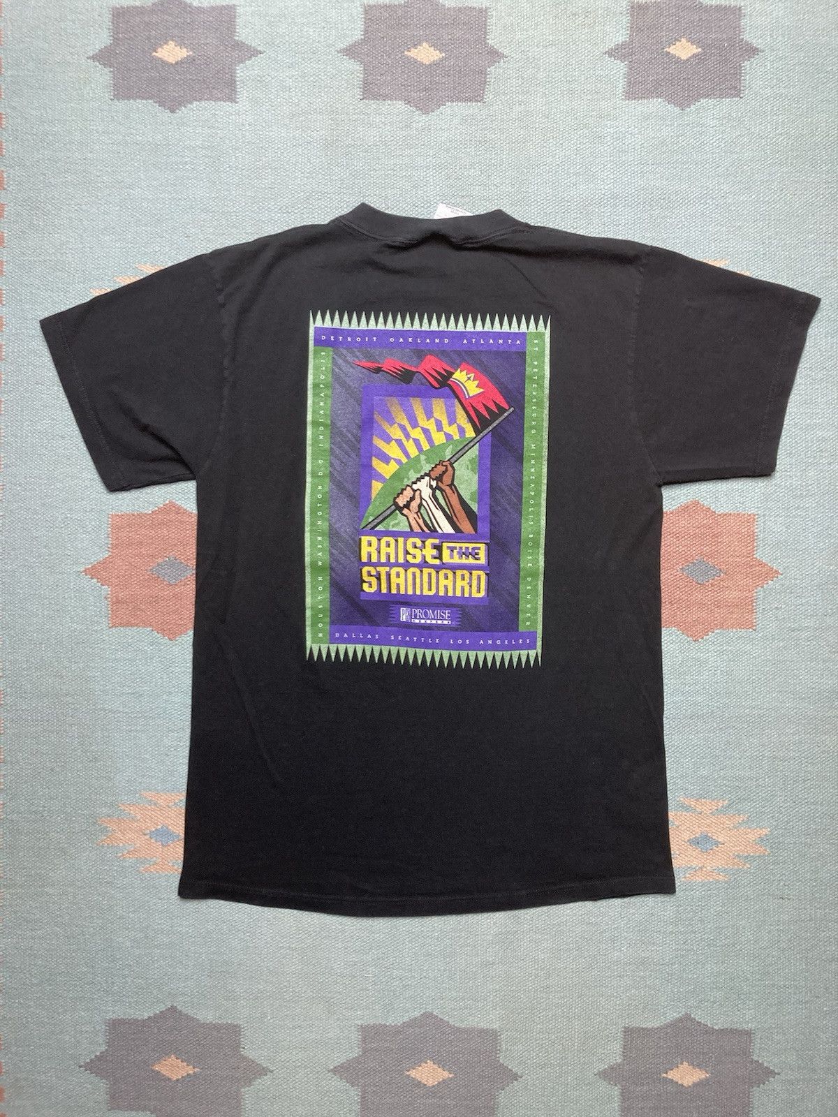 Tultex × Vintage t shirt promise keepers raise the standard religious Jesus L Size US L / EU 52-54 / 3 - 1 Thumbnail