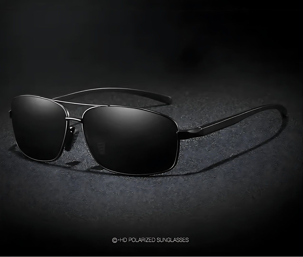 Other HD Polarized Metal Sunglasses Men Women UV400 Classic Black Size ONE SIZE - 9 Thumbnail