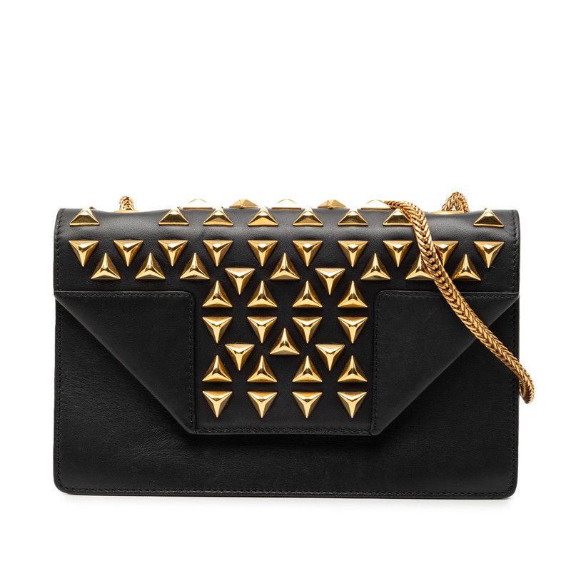 YVES Saint Laurent Betty Studs Leather Shoulder Bag Leather Crossbody Bag Duty Free For Usa in Black, Women's