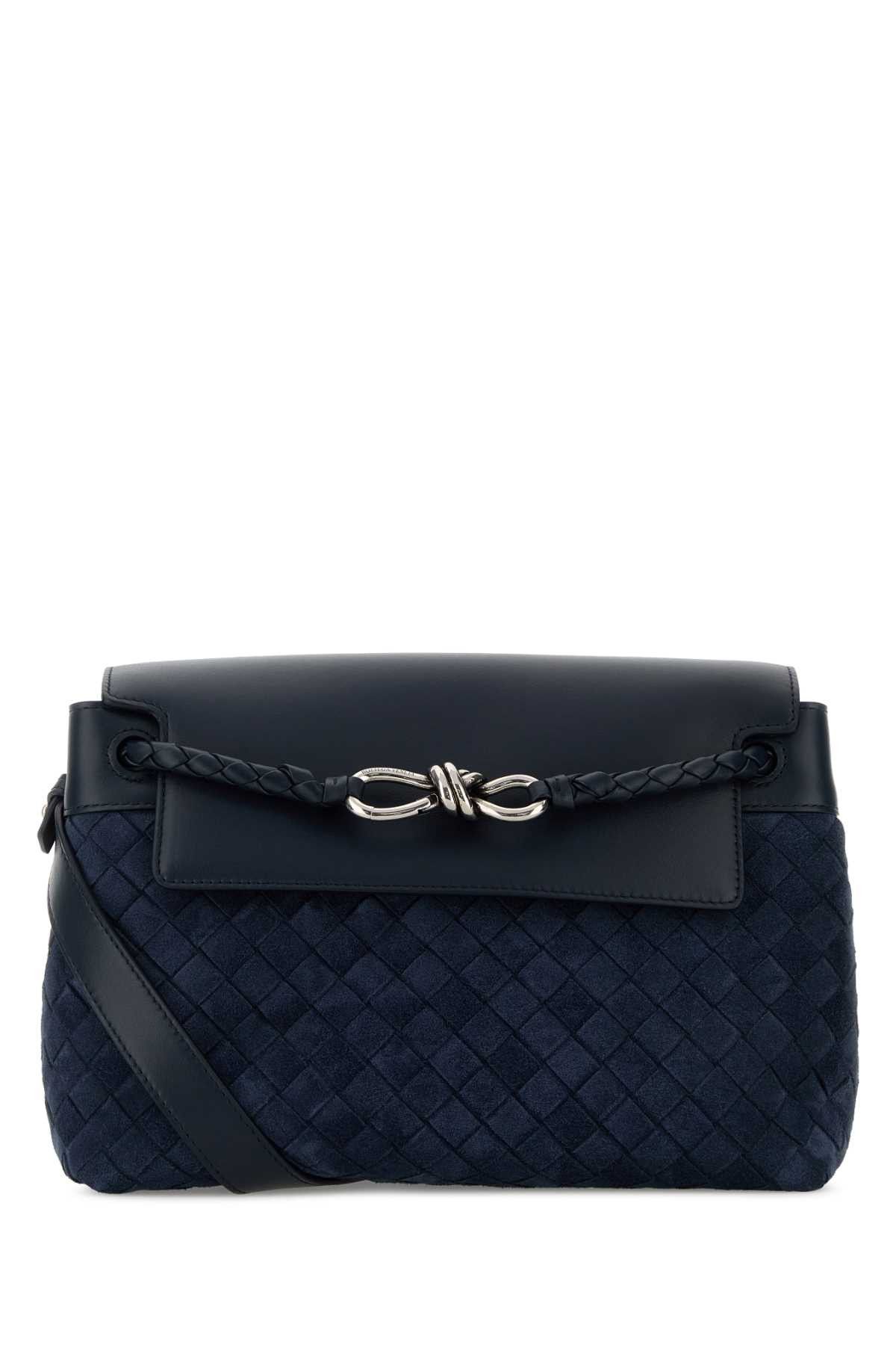 Bottega Veneta Navy Blue Suede Small Andiamo Crossbody Bag Size ONE SIZE - 1 Thumbnail
