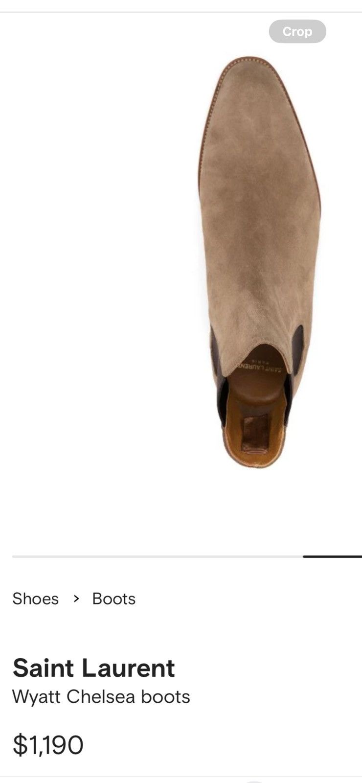 Saint Laurent Paris Saint Laurent men’s wyatt 40 Chelsea boots. 45/12.$1190 Size US 12 / EU 45 - 1 Thumbnail