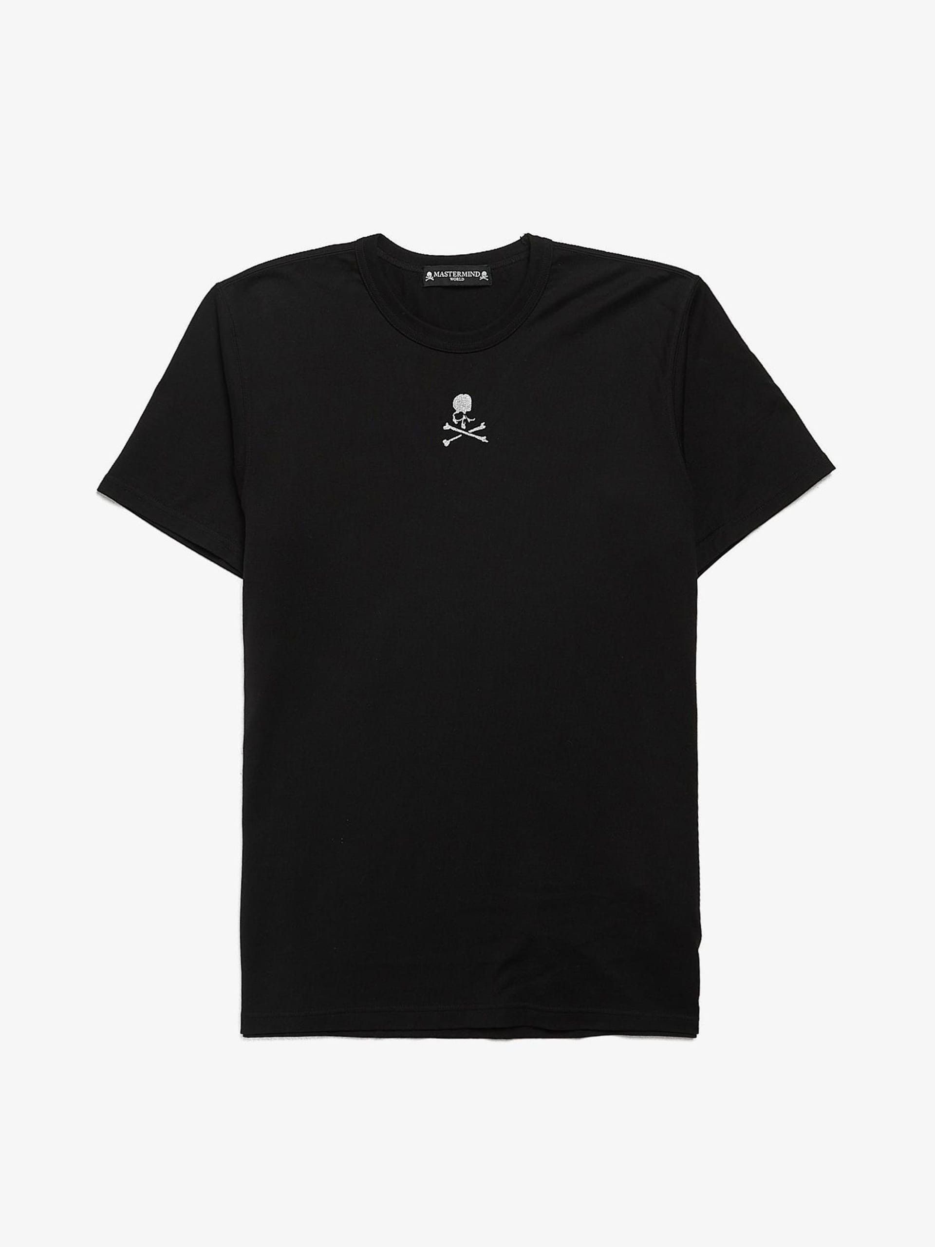 Mastermind World Black Glitter Logo Printed Cotton T Shirt | Grailed