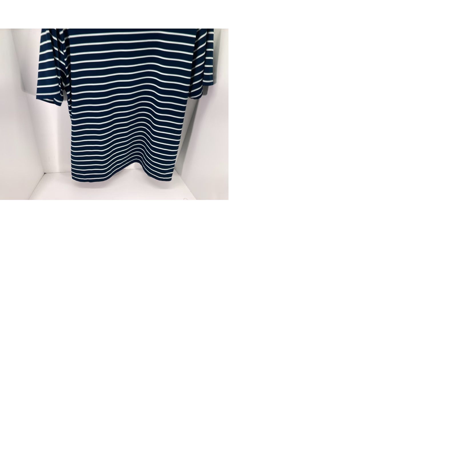 Under Armour Under Armour HeatGear Polo Shirt Mens L Blue White Striped Golf Performance Logo Short Sleeve Loose Fit Size US L / EU 52-54 / 3 - 9 Thumbnail