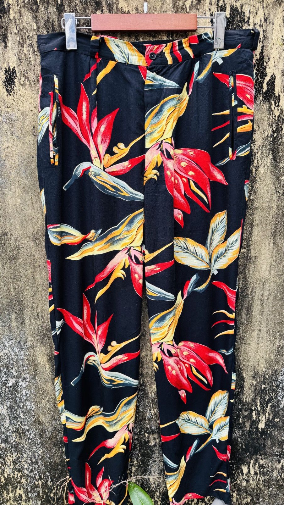 Yohji Yamamoto Yohji Yamamoto Pour Home SS97 Floral Rayon Pleated Garbadine Size US 34 / EU 50 - 9 Thumbnail