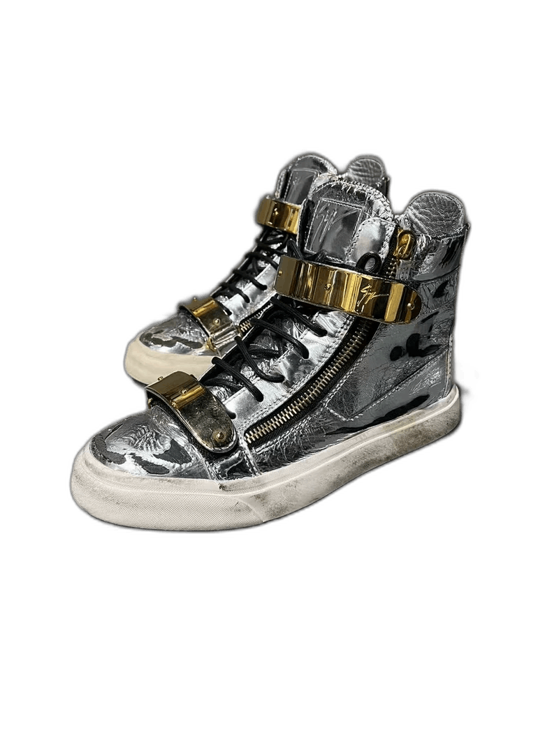 Giuseppe Zanotti Giuseppe Zanotti Limited Edition Silver Sneakers Size US 9 / EU 42 - 1 Thumbnail