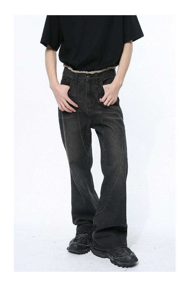 Japanese Brand × Jean Black Raw Waist Flared Jeans Size US 32 / EU 48 - 2 Thumbnail