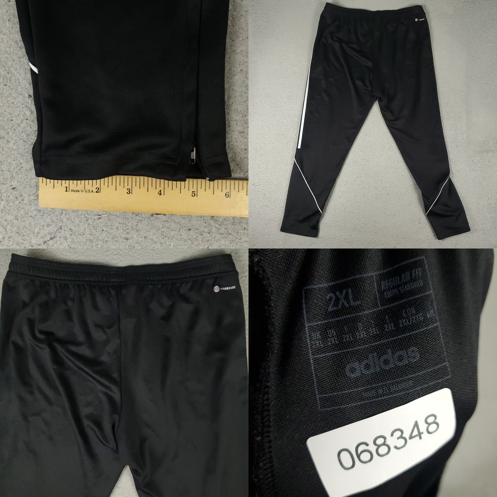 Adidas Adidas Pants Mens 2XL Black Training Joggers Sweatpants Size US 39 - 8 Thumbnail