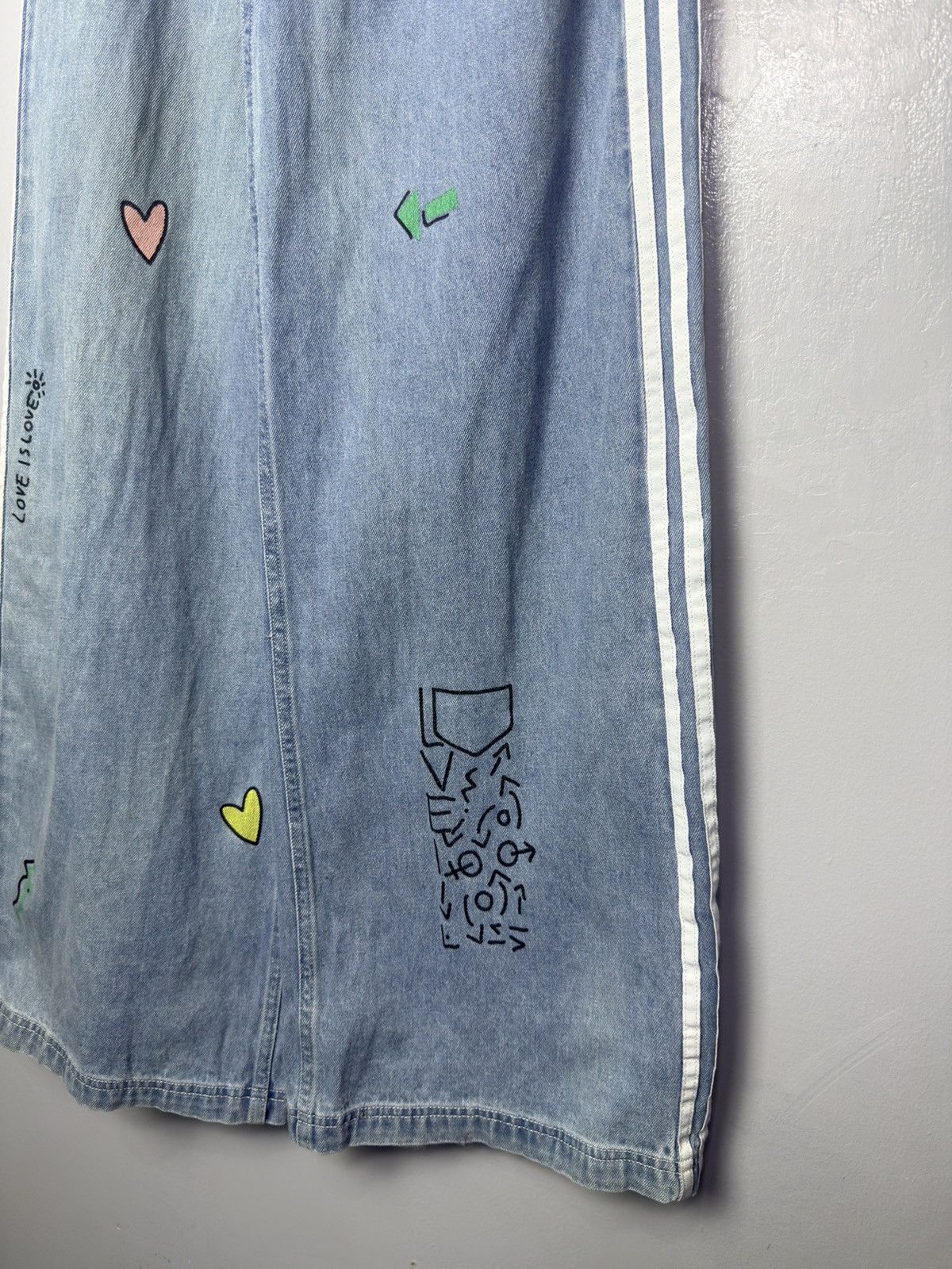 Adidas Adidas x Fiorucci Denim Track Pants Size 27" / US 4 / IT 40 - 3 Thumbnail