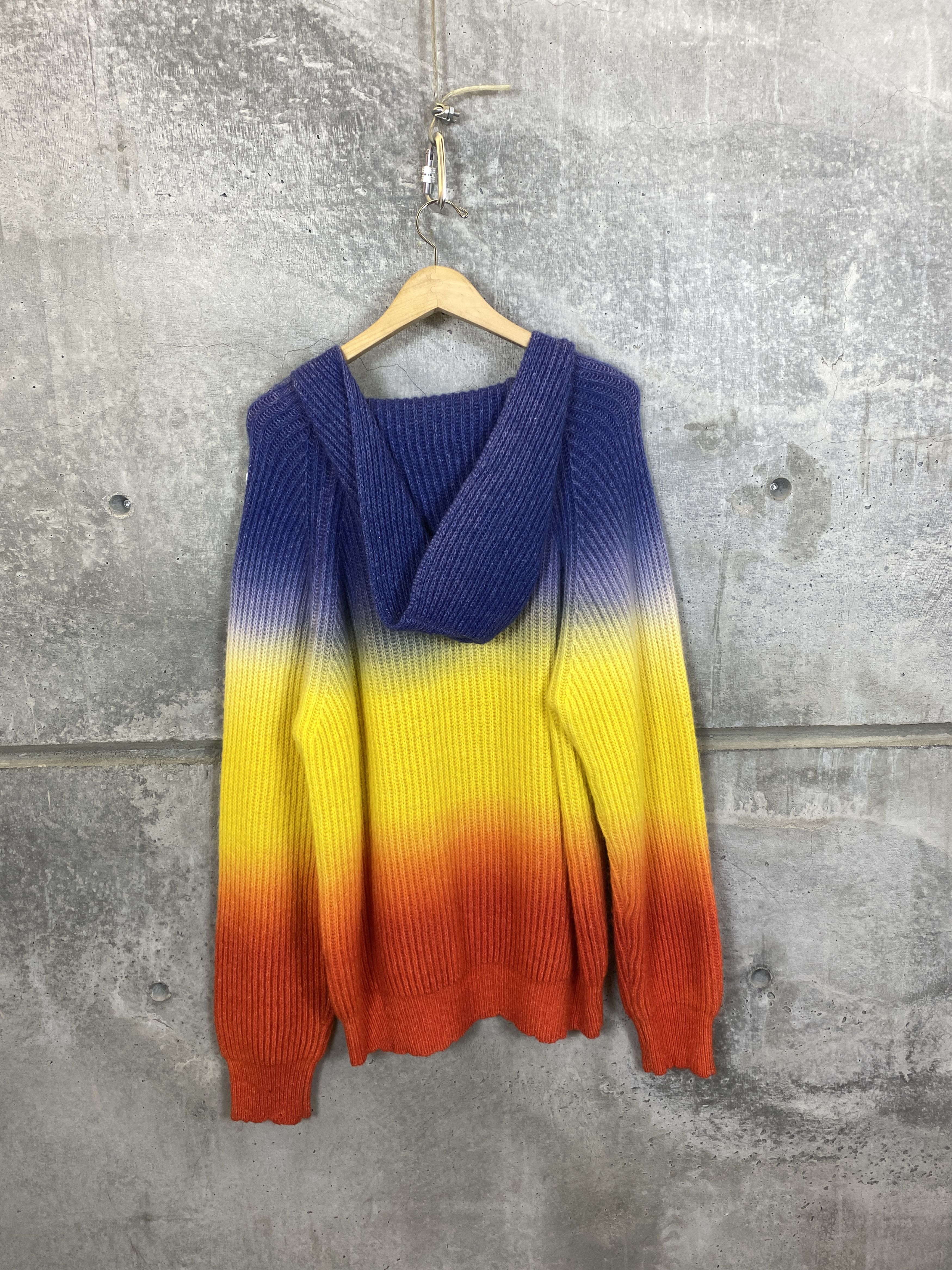 Unused Union x Unused Tri-Color Wool Alpaca Blend Knit Hoodie Size US M / EU 48-50 / 2 - 2 Thumbnail