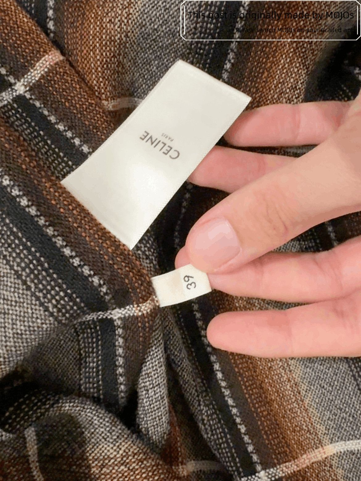 Celine Sz 39 Celine 20AW Plaid Wool Shirt Size US M / EU 48-50 / 2 - 4 Thumbnail