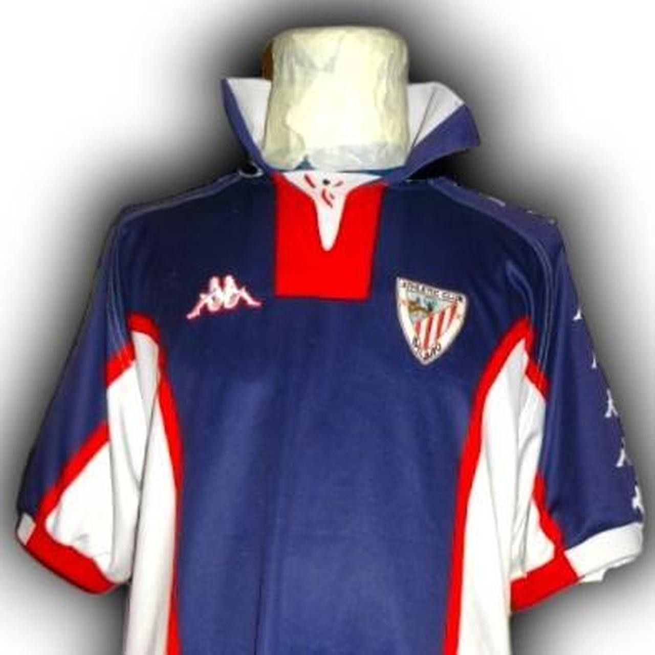Kappa Athletic Club Bilbao Spain 1998 1999 Away Shirt Jersey Size US XL / EU 56 / 4 - 1 Thumbnail