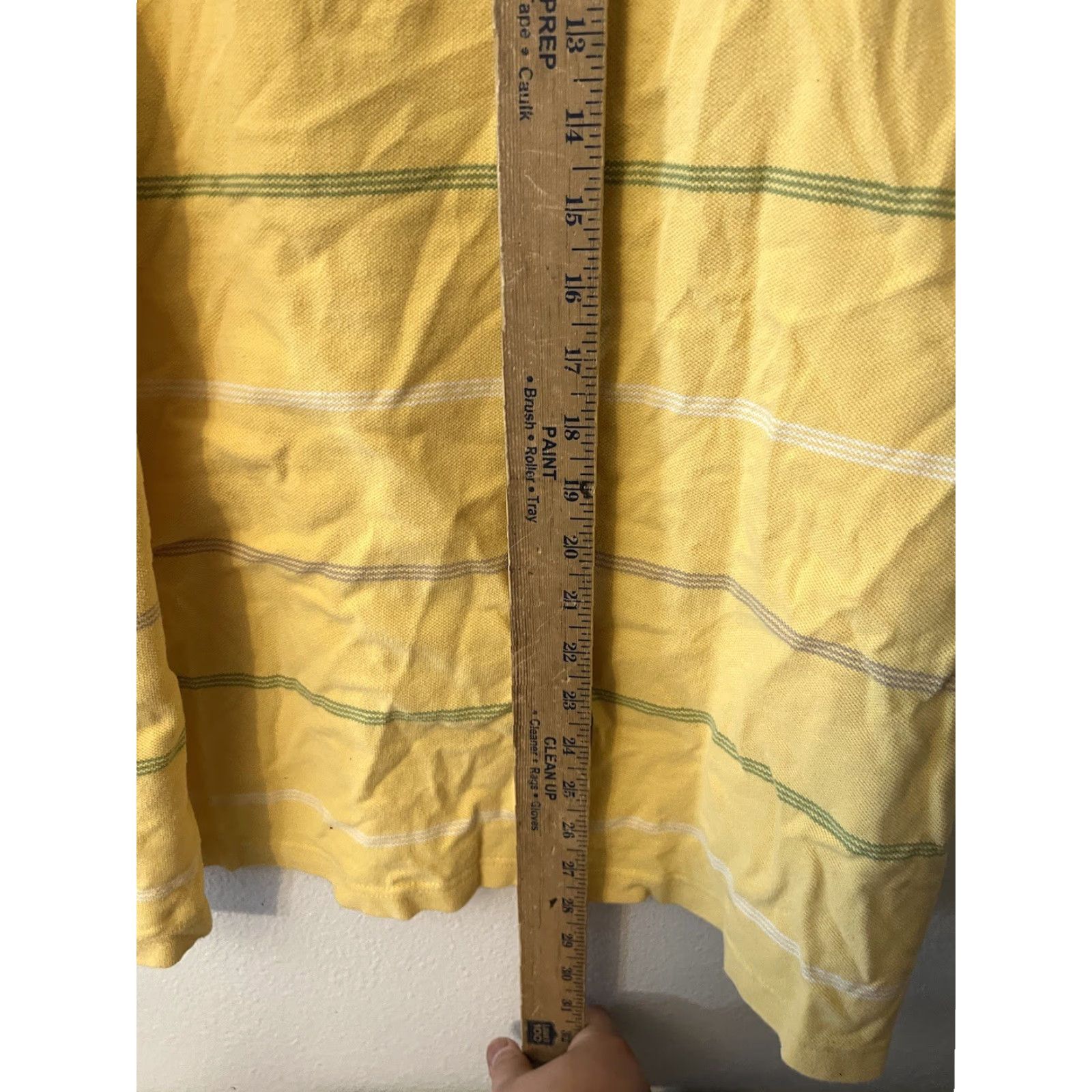 Izod VINTAGE Izod Polo Shirt Mens XL Yellow Striped Cotton Golf Shirt XL Mens Yellow Striped Polo Shirt Size US XL / EU 56 / 4 - 4 Thumbnail