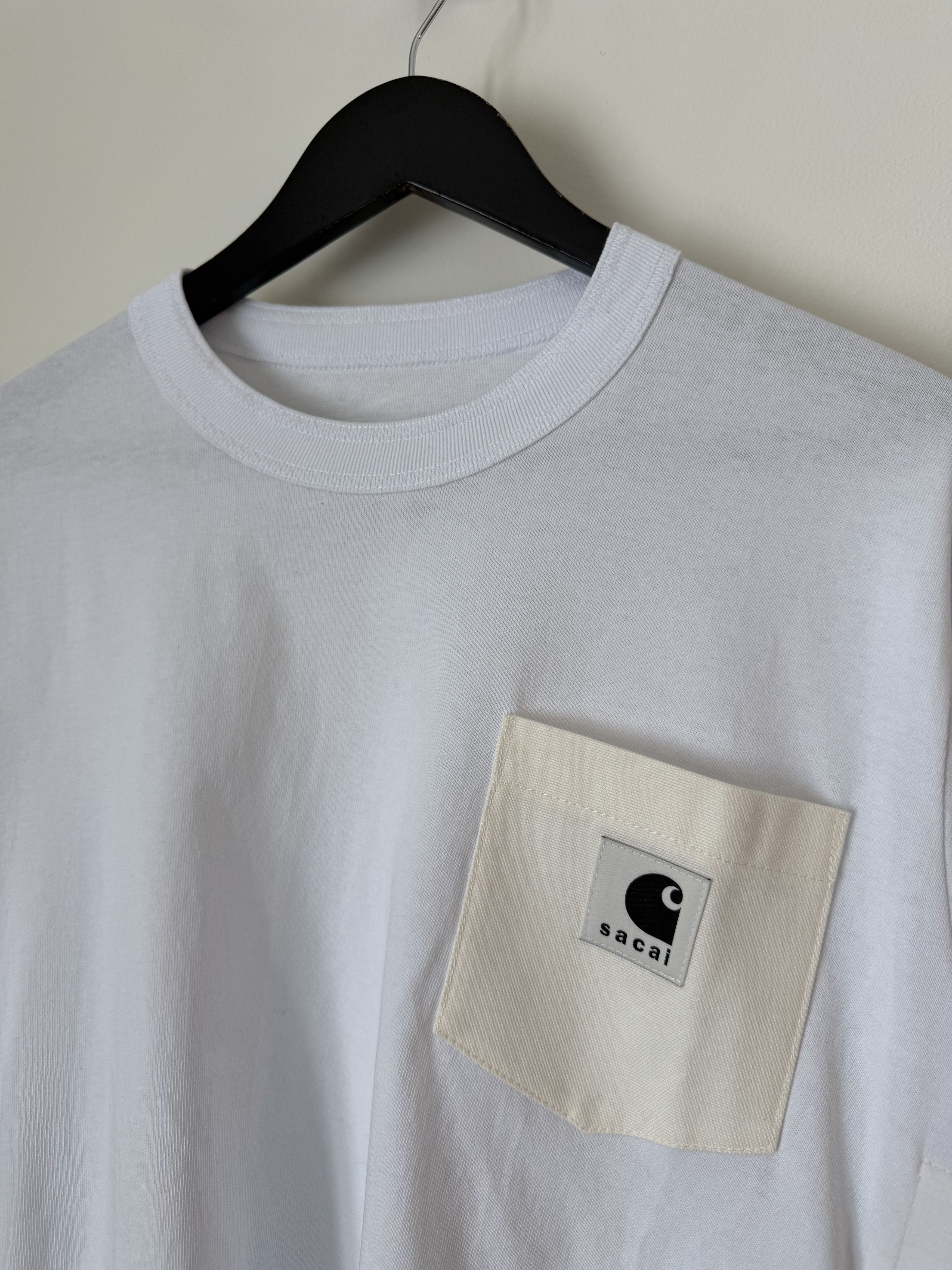 Carhartt Wip × Sacai Sacai Carhartt WIP Long Sleeve Shirt in White Size US M / EU 48-50 / 2 - 2 Thumbnail