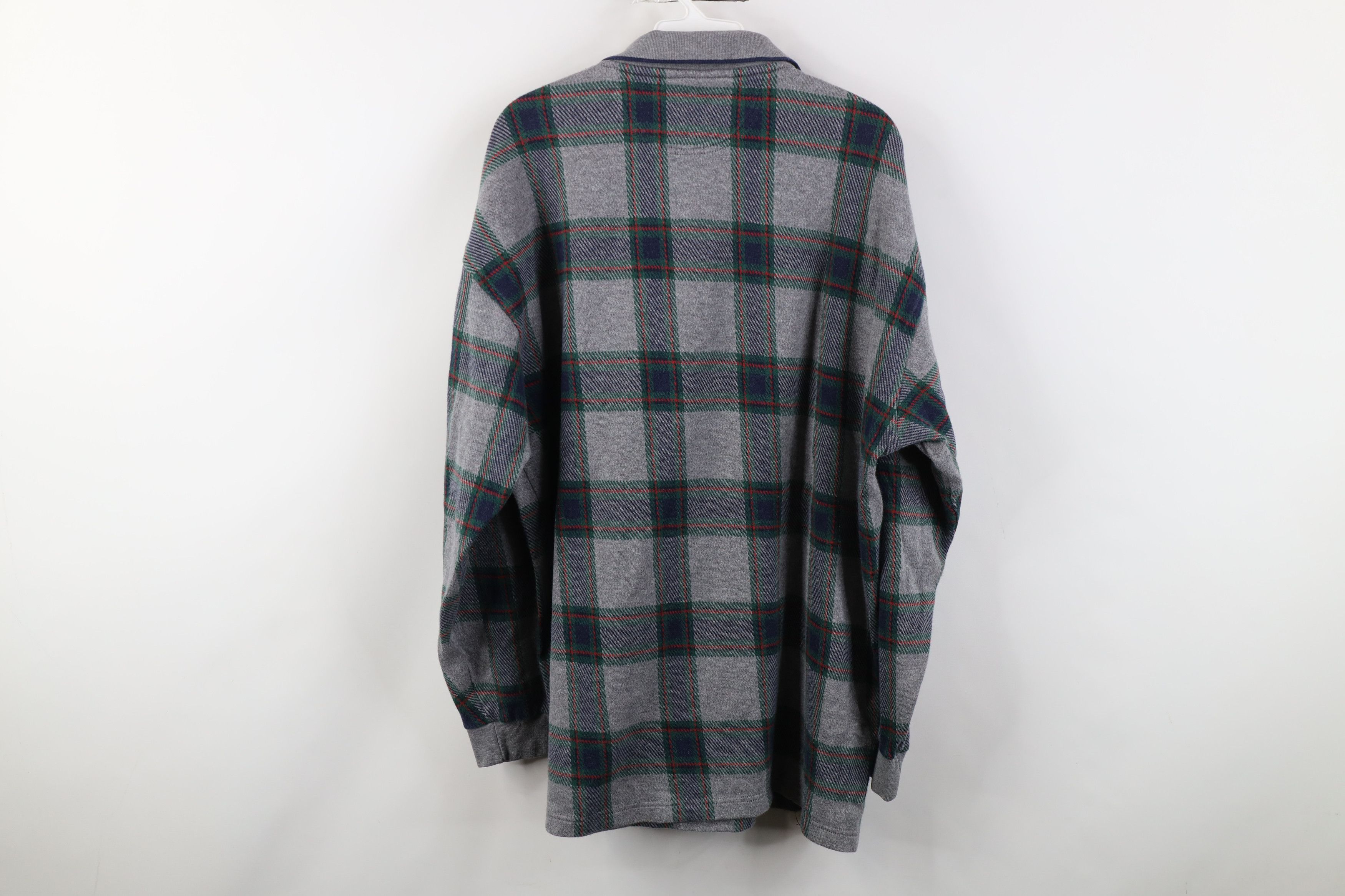 Vintage Vintage 90s Streetwear Long Sleeve Rugby Polo Shirt Plaid Size US XL / EU 56 / 4 - 10 Thumbnail
