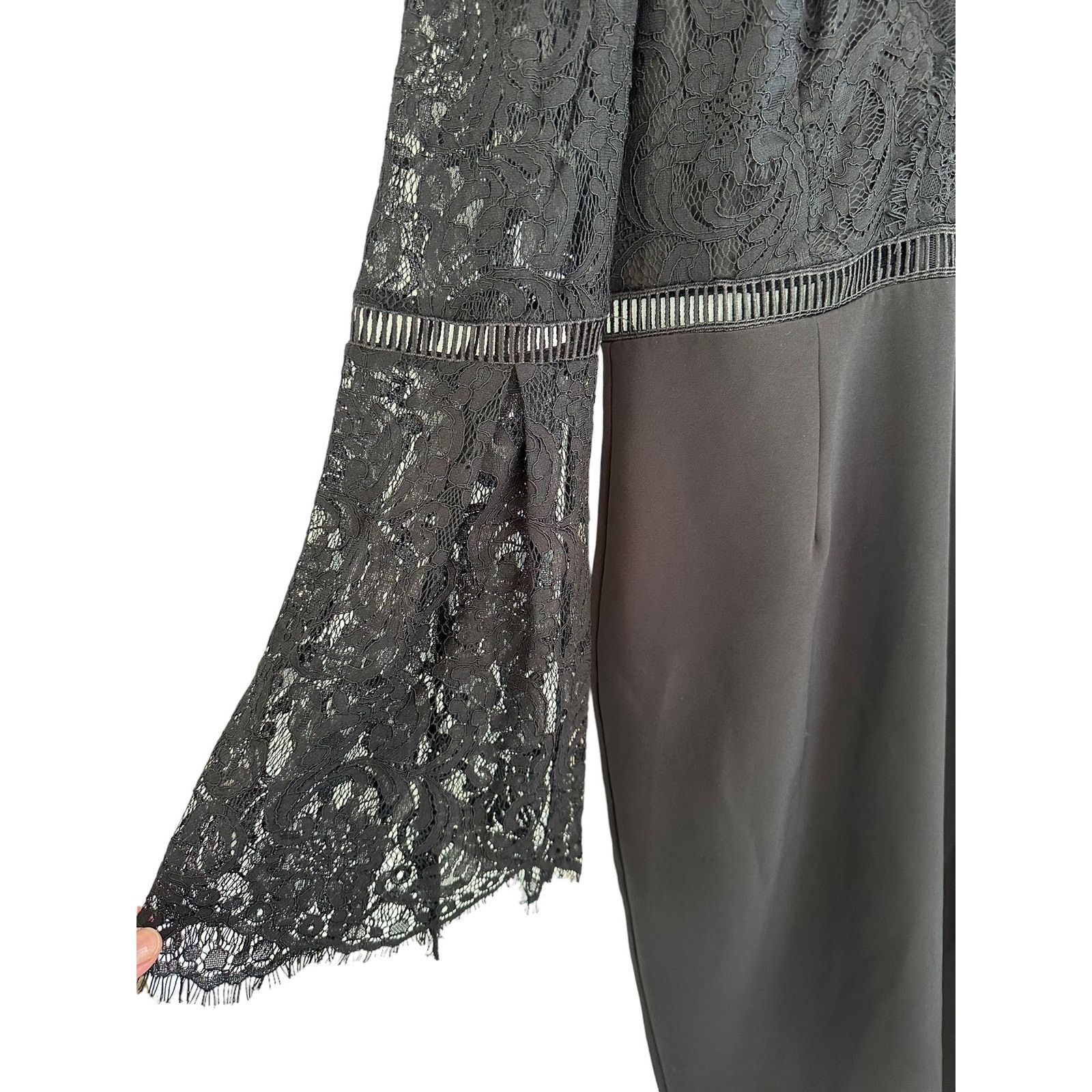 Other Bardot Faedra Lace Long Bell Sleeve Knee Length Sheath Dress Size M / US 6-8 / IT 42-44 - 5 Thumbnail