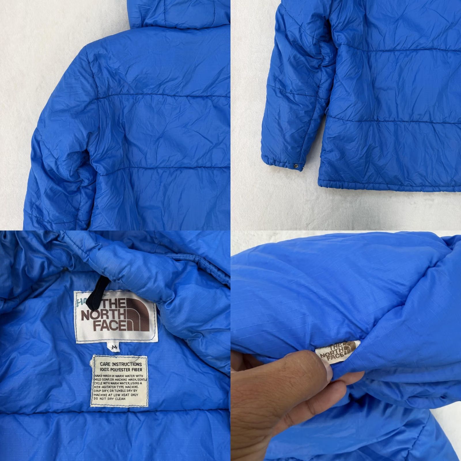 The North Face VINTAGE The North Face Puffer Jacket Mens M Blue Hooded Zip Up Size US M / EU 48-50 / 2 - 9 Thumbnail