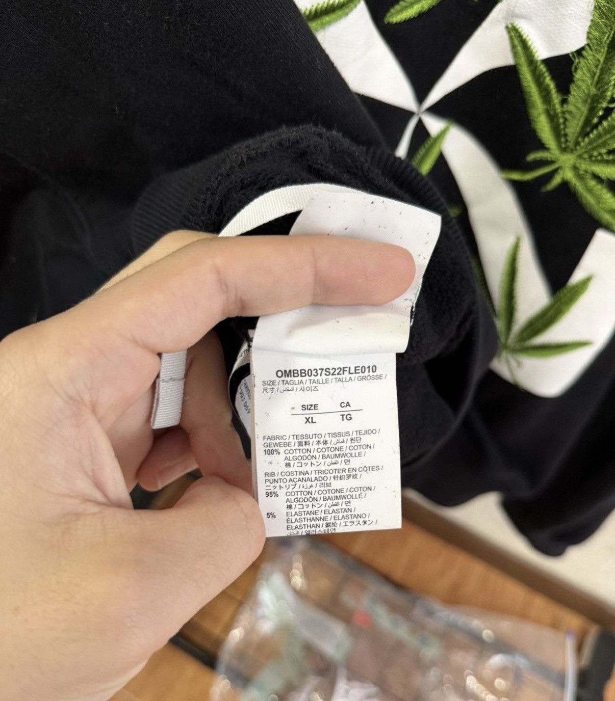 Off-White OFF WHITE HIGH WEED BLACK HOODIE Size US XL / EU 56 / 4 - 7 Thumbnail