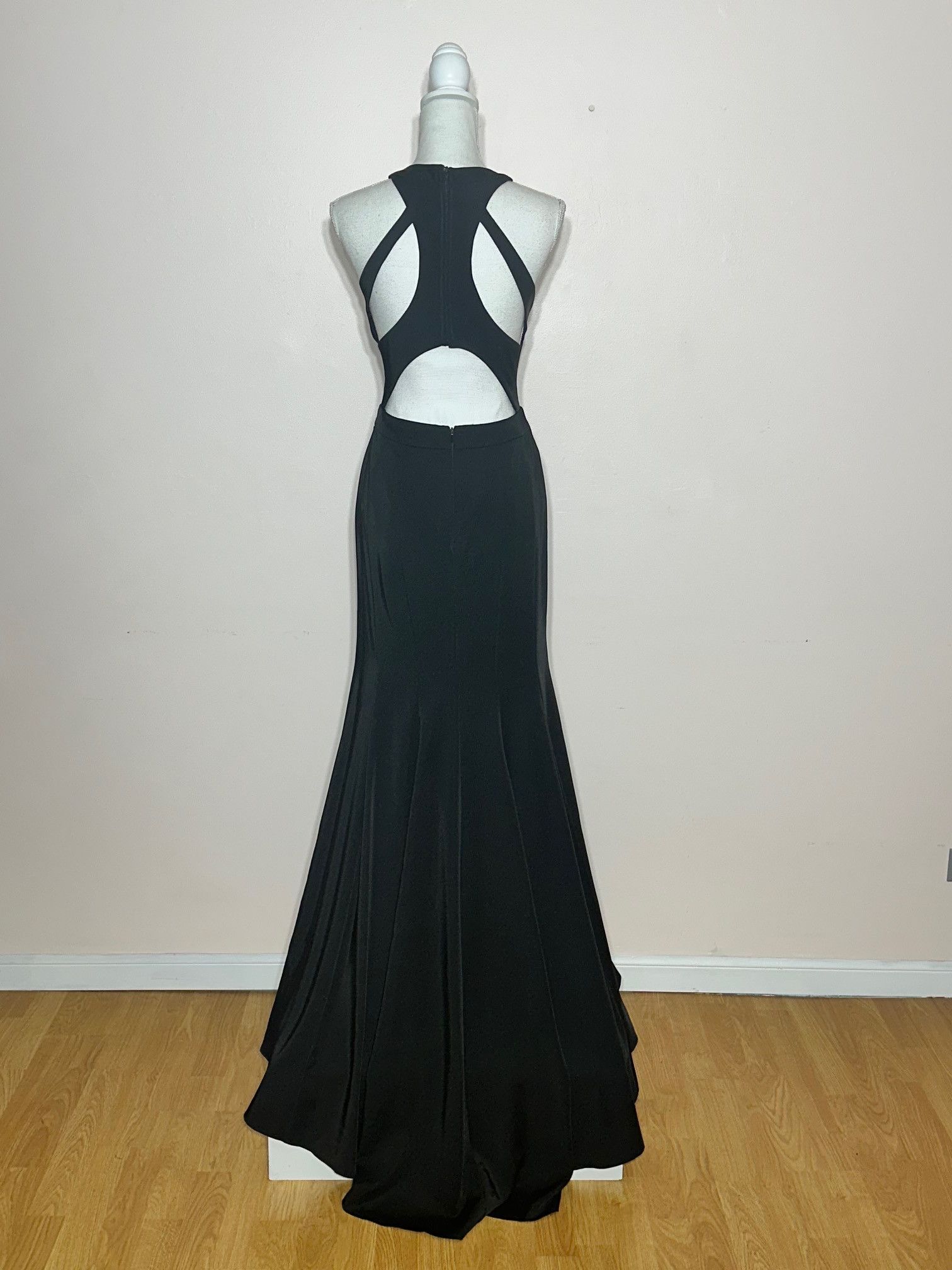 Other Let's Black Jersey Bias Scuba-Back Gown Size M Size M / US 6-8 / IT 42-44 - 4 Thumbnail
