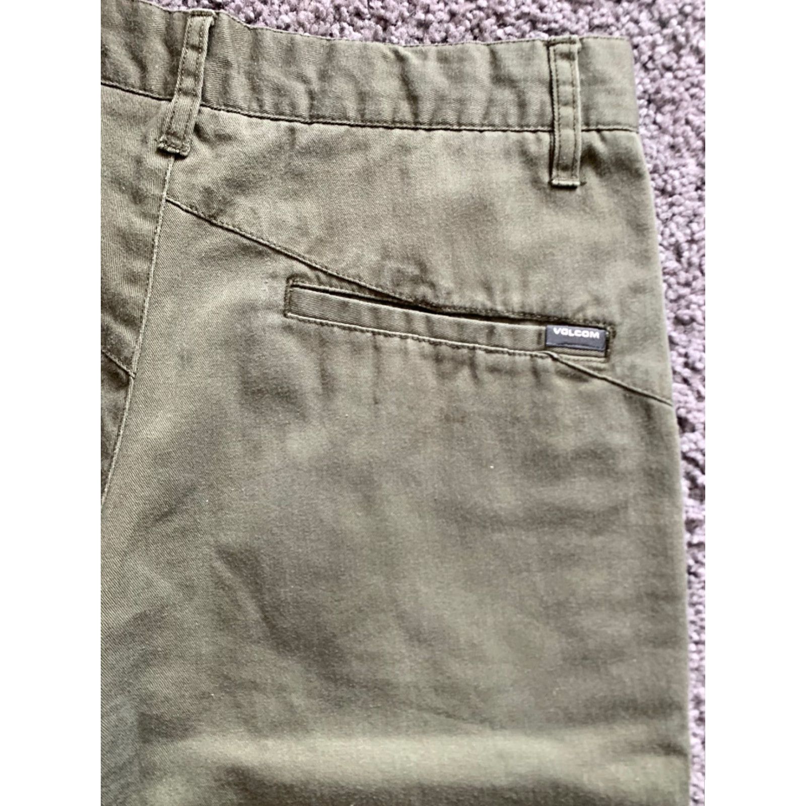 Volcom Volcom Corpo Class Vmonty Shorts Mens 28 x 10" Green Chino Cotton Blend Casual Regular Size US 28 / EU 44 - 2 Thumbnail