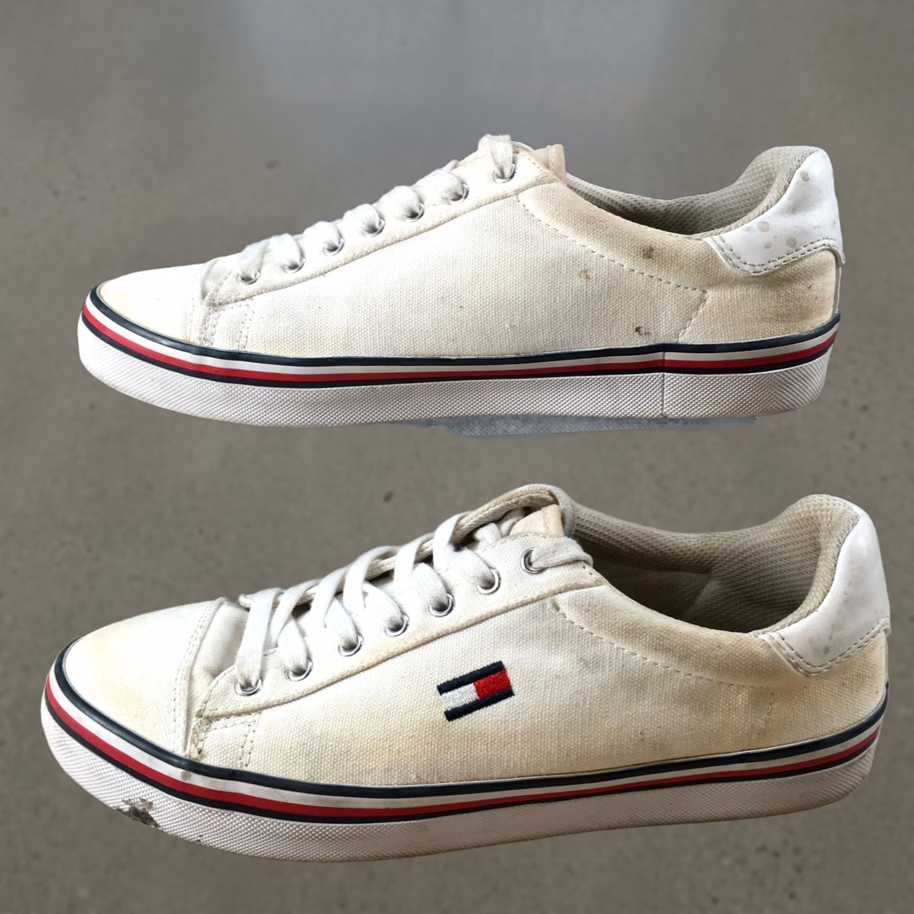 Tommy Hilfiger Tommy Hilfiger Shoes Womens 11 M Fressian Cap Toe Casual Sneakers White Canvas Size ONE SIZE - 1 Thumbnail