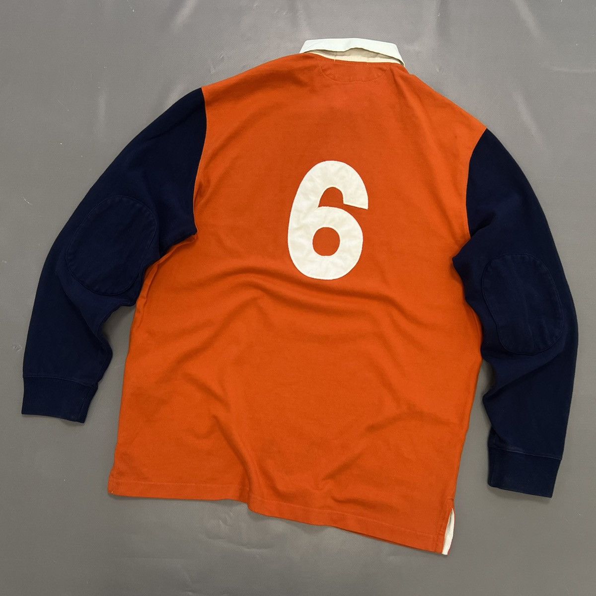 Polo Ralph Lauren × Rugby Ralph Lauren × Vintage Vintage Polo Ralph Lauren Big Logo #6 Rugby Shirt Size M Size US M / EU 48-50 / 2 - 2 Thumbnail