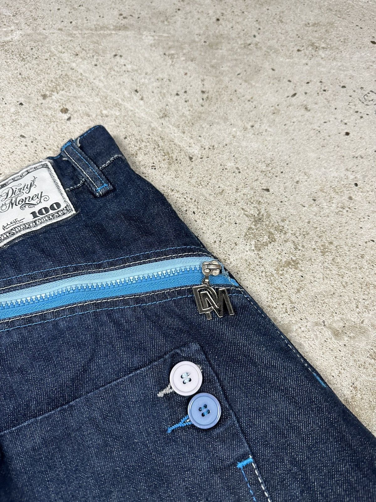 JNCO × Vintage Vintage Y2K Dirty Money Baggy Denim Pants Jeans Size US 34 / EU 50 - 12 Thumbnail
