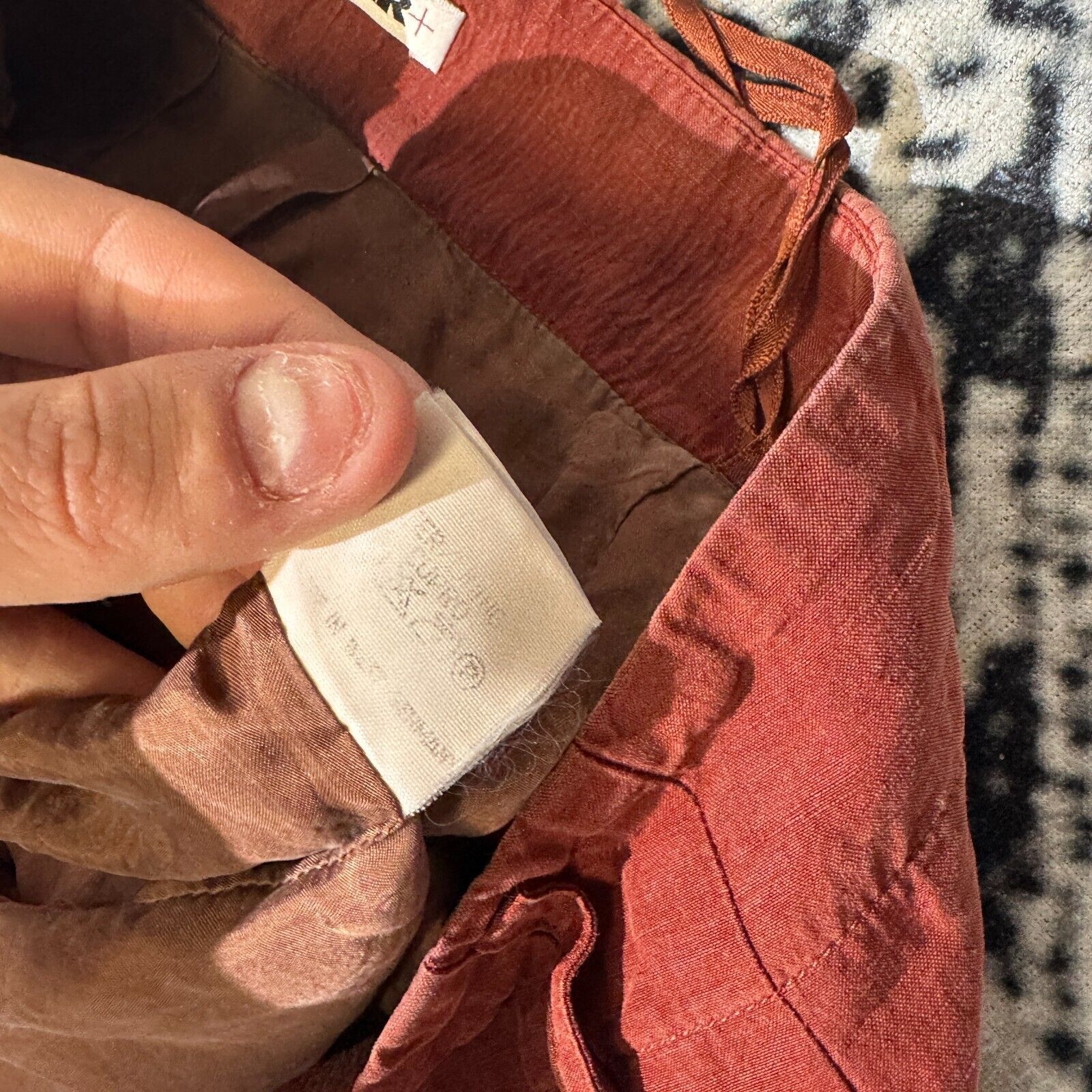 Jil Sander × Vintage Vintage Jil Sander Red Linen Silk Skirt Size 42 IT Runway Size 30" / US 8 / IT 44 - 7 Thumbnail