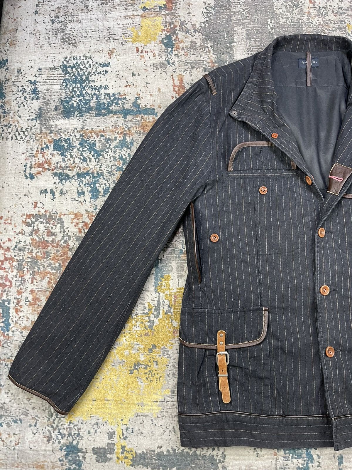 Paul Smith Paul Smith Jeans Pinstripe Cowhide Trim Multi Pocket Size US M / EU 48-50 / 2 - 2 Thumbnail