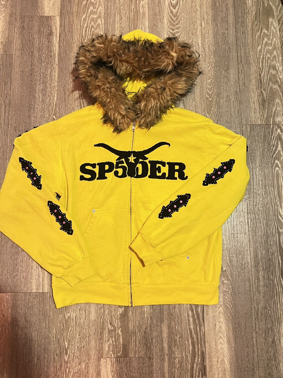 Sp5der Sp5der Yellow Fur Hoodie Size US S / EU 44-46 / 1 - 3 Thumbnail