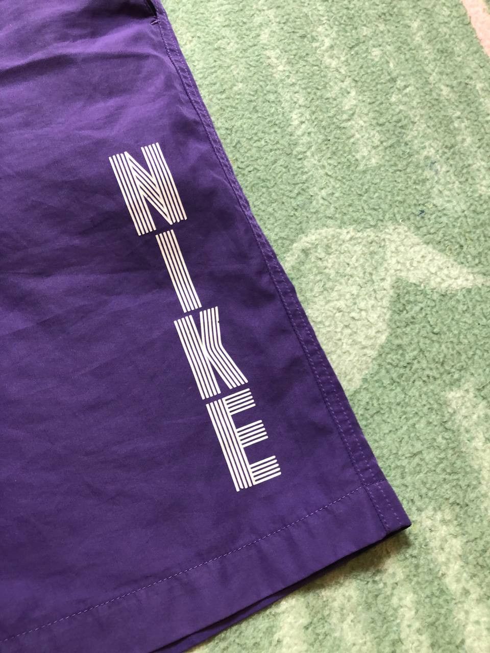 Nike Vintage big logo purple shorts Nike Y2K streetwear Size US 30 / EU 46 - 5 Thumbnail