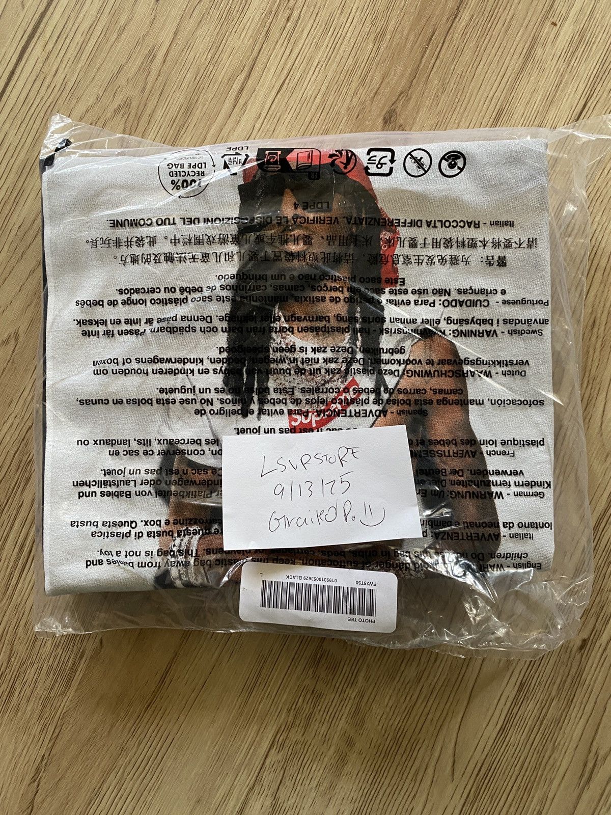 Supreme Supreme x Playboi Carti Photo Tee Black FW25 Large Size US L / EU 52-54 / 3 - 1 Thumbnail