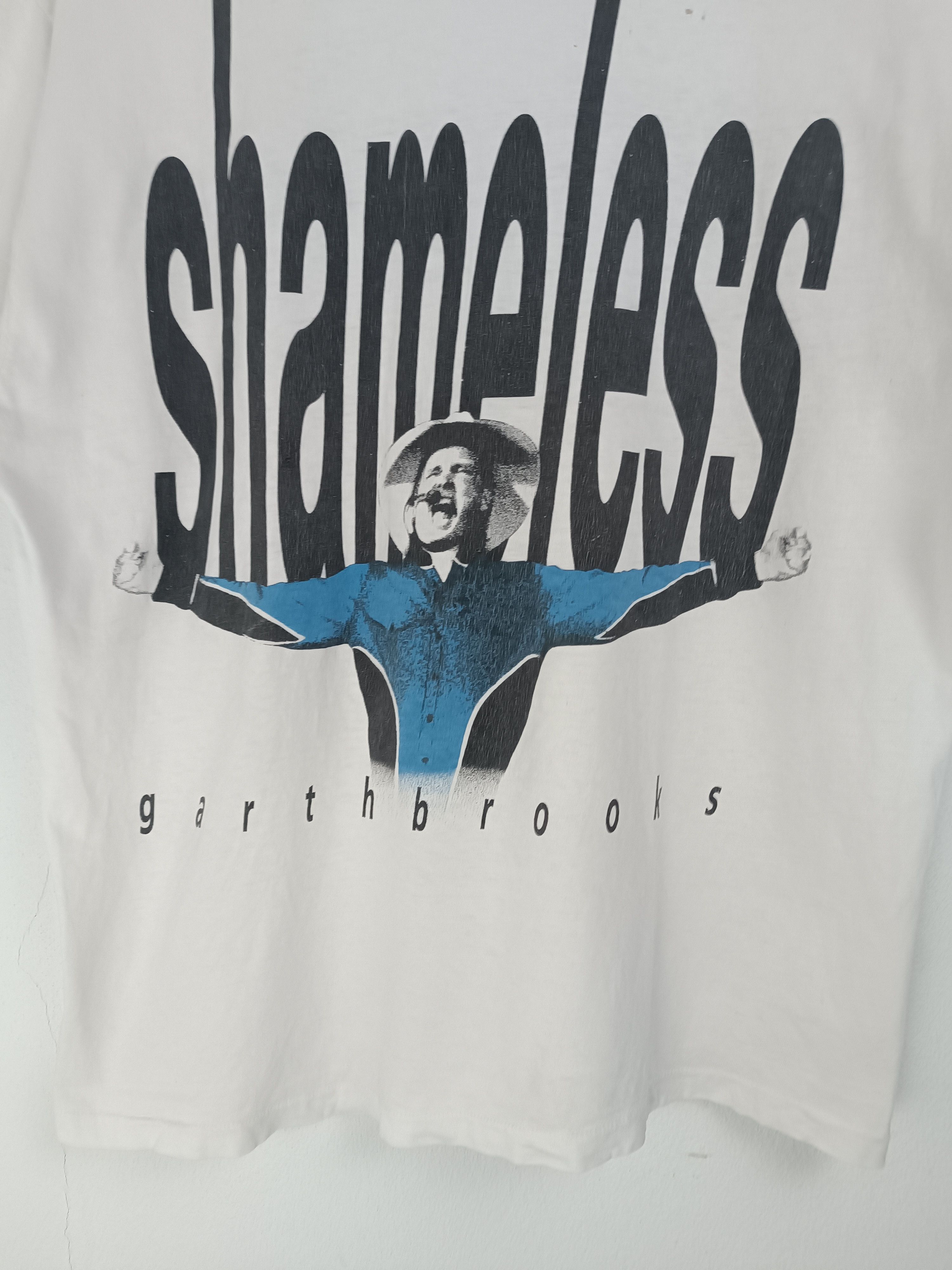 Band Tees THRASHED FADED VINTAGE 90'S GARTH BROOKS SHAMELESS COUNTRY Size US XL / EU 56 / 4 - 18 Thumbnail