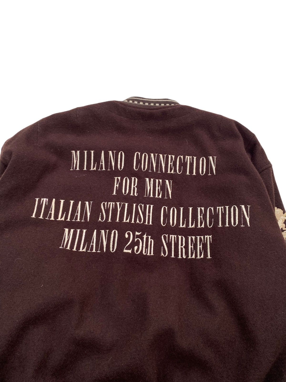 Vintage Vtg Milano Connection Wool Varsity Jacket Size US L / EU 52-54 / 3 - 8 Thumbnail