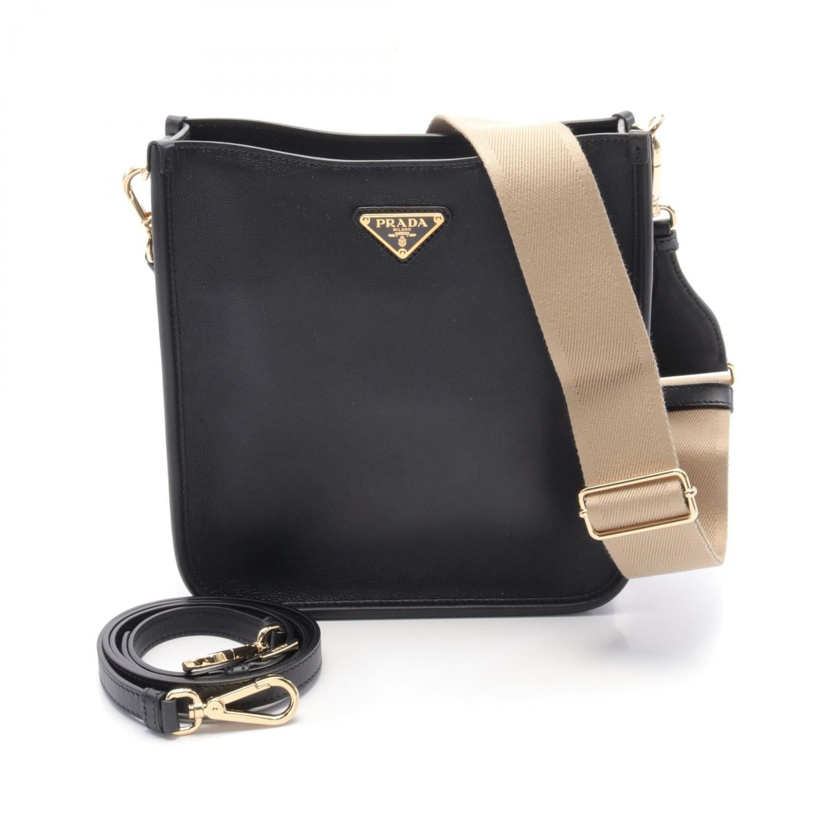 Prada Prada Shoulder Bag Leather Black Size ONE SIZE - 1 Thumbnail