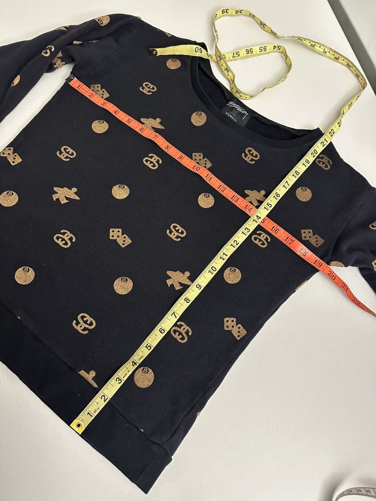 Stussy × Vintage Vintage 90s Stussy Streetwear AOP Sweatshirt Women’s XS Size XS / US 0-2 / IT 36-38 - 6 Thumbnail