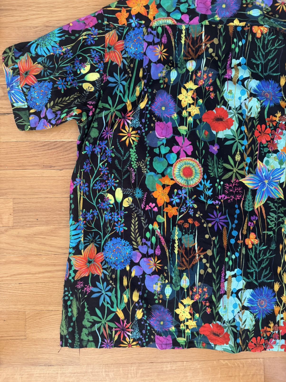 Engineered Garments Engineered Garments Black Floral Lawn Camp Shirt Size US S / EU 44-46 / 1 - 10 Thumbnail