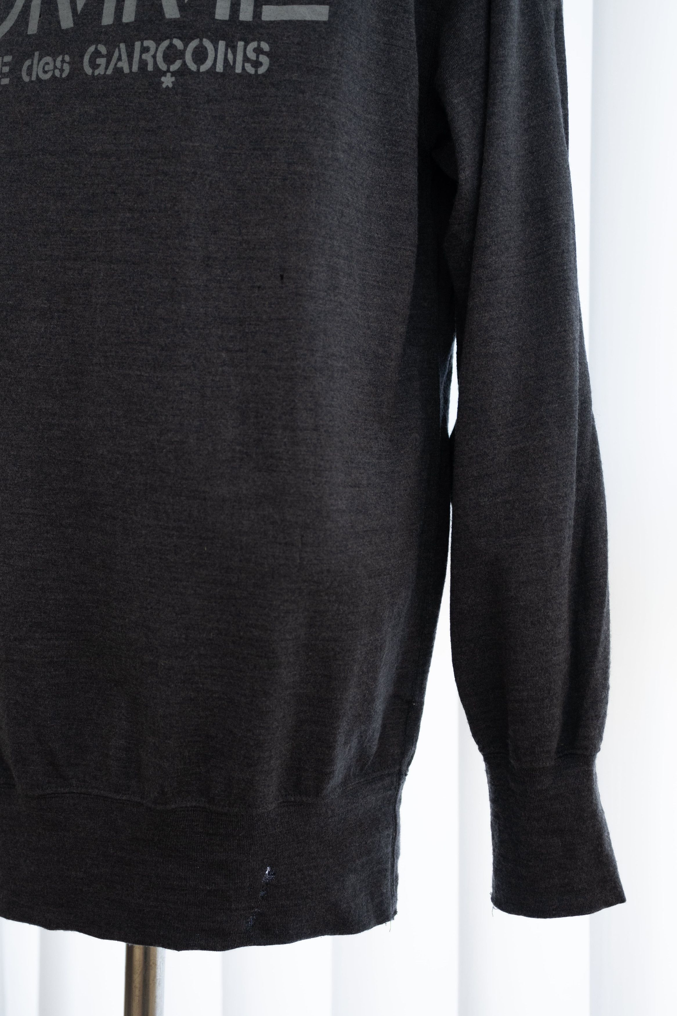 Comme des Garcons Homme 1980s COMME DES GARCONS HOMME DISTRESSED SPELLOUT SWEATSHIRT Size US M / EU 48-50 / 2 - 5 Thumbnail