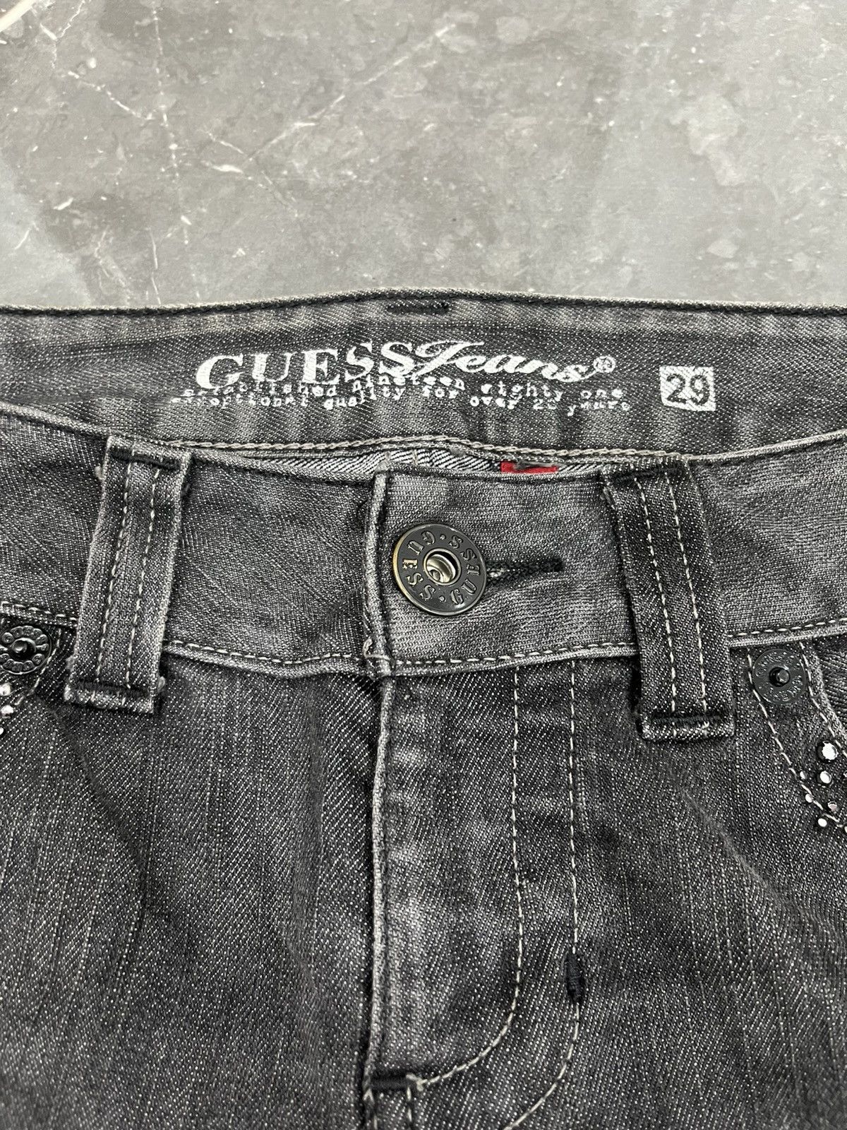 Guess GUEES FLARED JEANS Y2K STYLED Size 29" - 4 Thumbnail