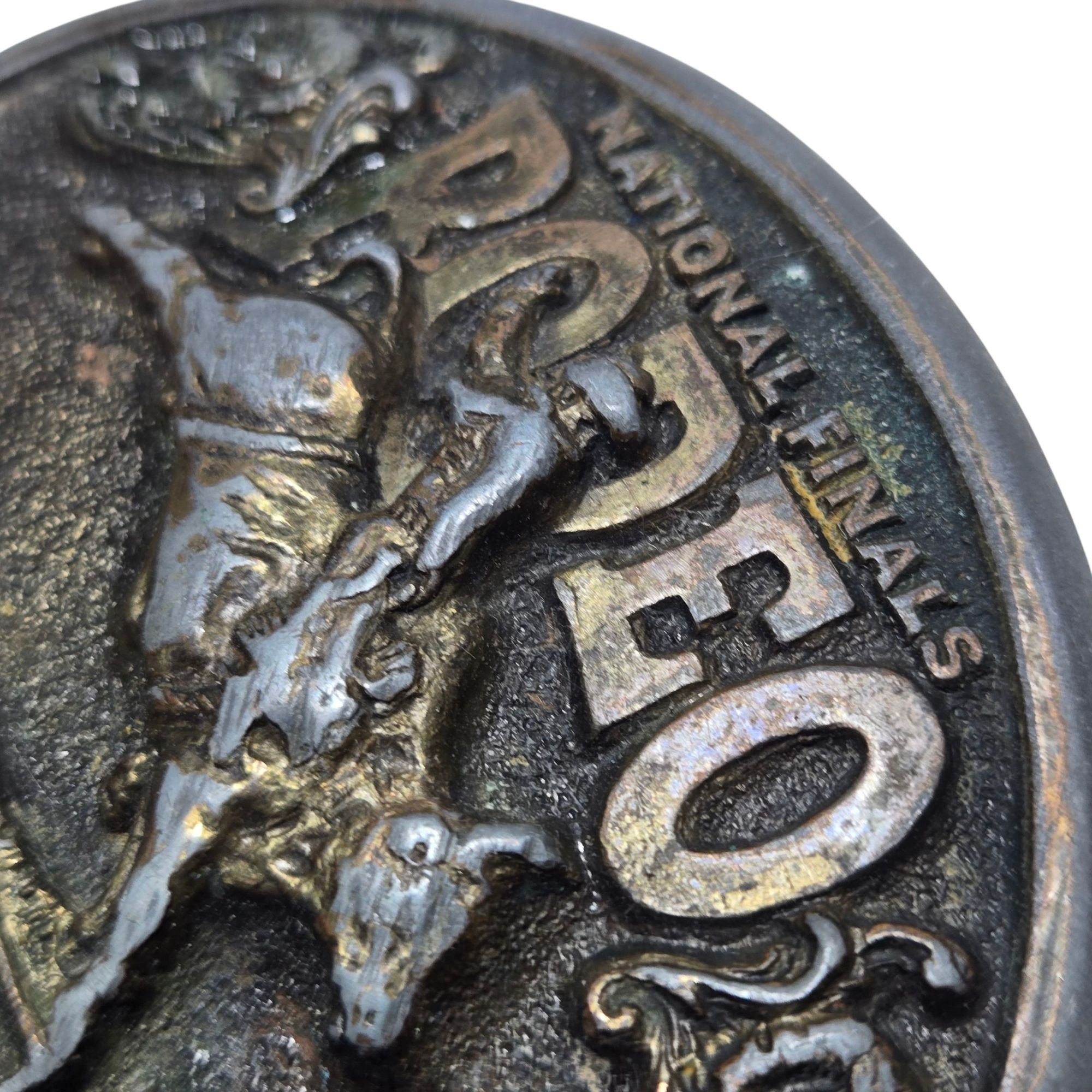 Other 1977 National Finals Rodeo Belt Buckle Bull Riding NFR Hesst Size ONE SIZE - 8 Thumbnail