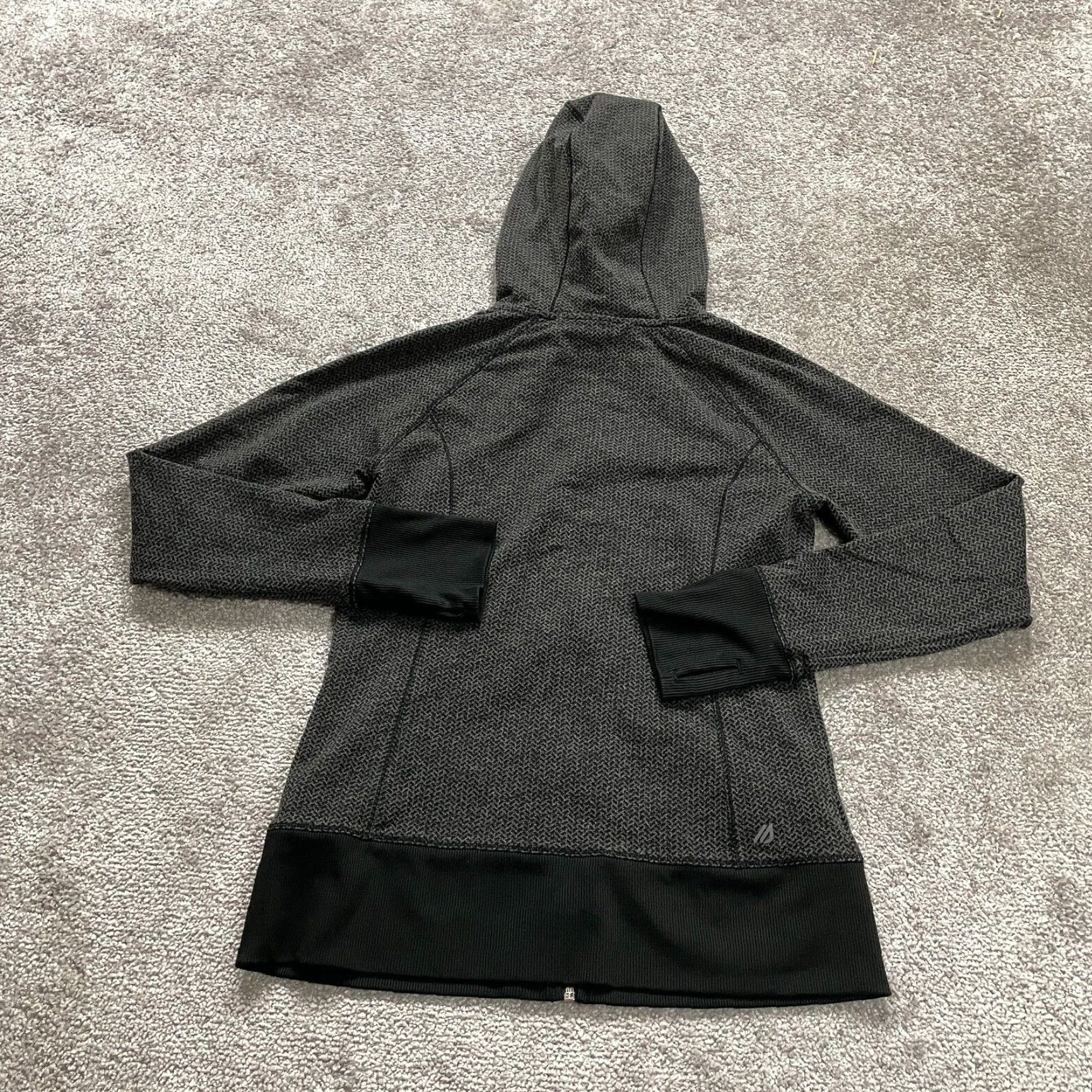 Eddie Bauer Eddie Bauer Full Zip Hoodie Sweatshirt Womens S Gray Black Fleece Thumbholes Hooded Zip Pocket Long Sleeve Size S / US 4 / IT 40 - 2 Thumbnail