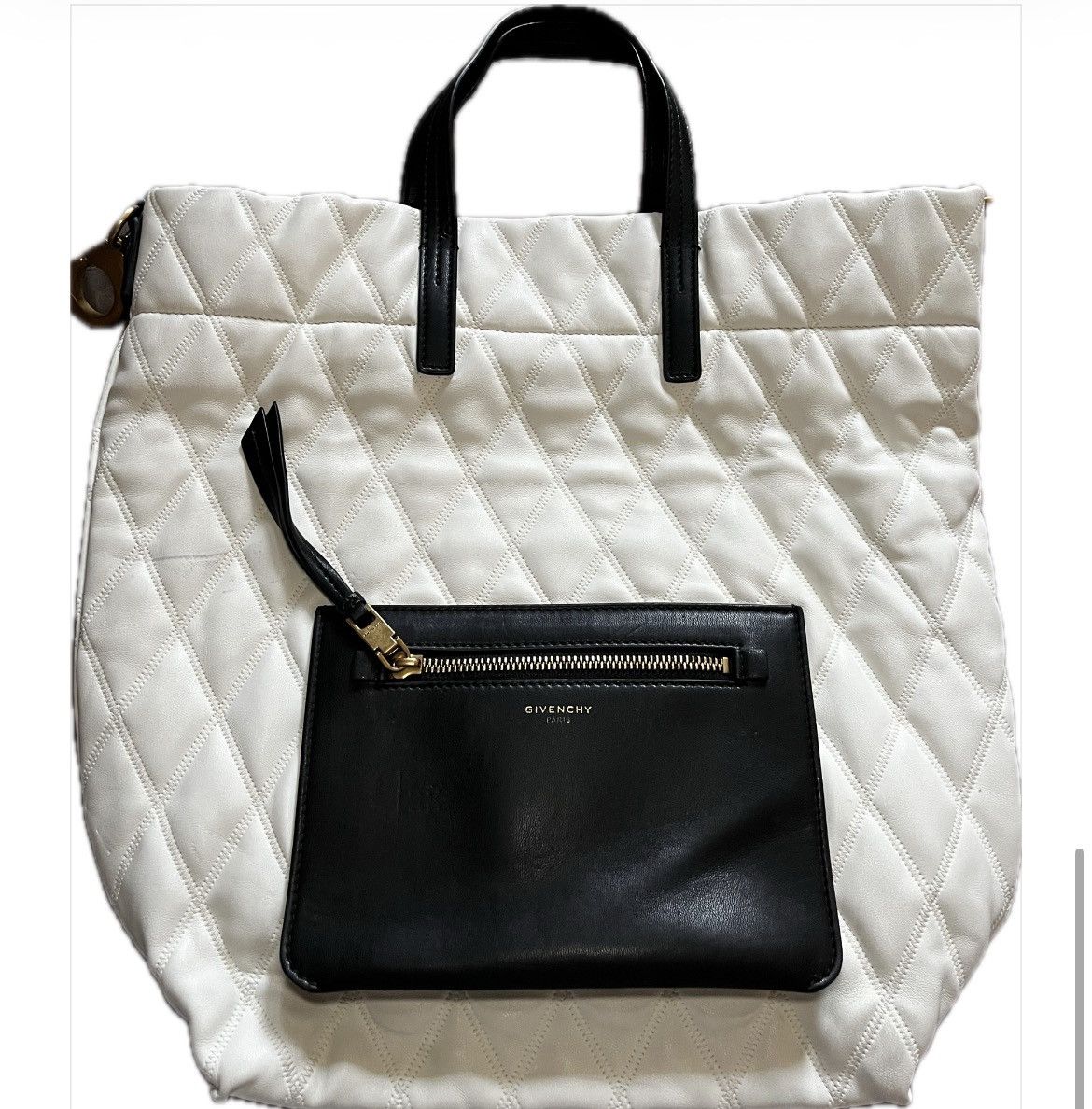 Givenchy Givenchy Quilted Tote with Front Zip Pouch Size ONE SIZE - 1 Thumbnail