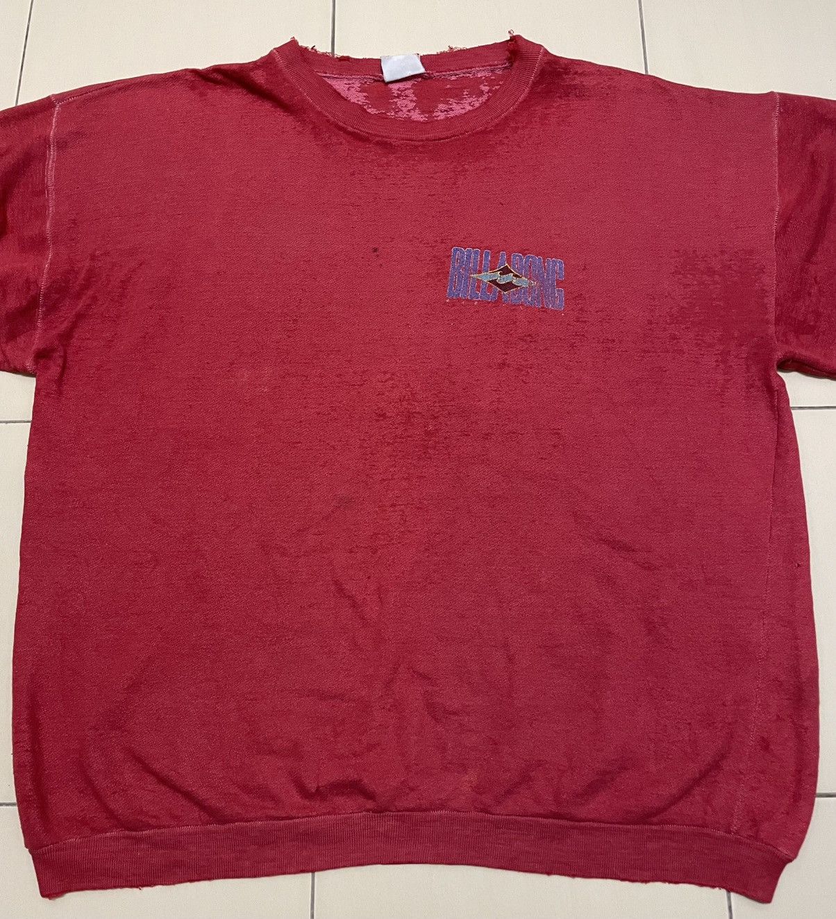 Billabong Vtg 90s Billabong Surf Trashed / Damaged Sweatshirt Size US XXL / EU 58 / 5 - 3 Thumbnail