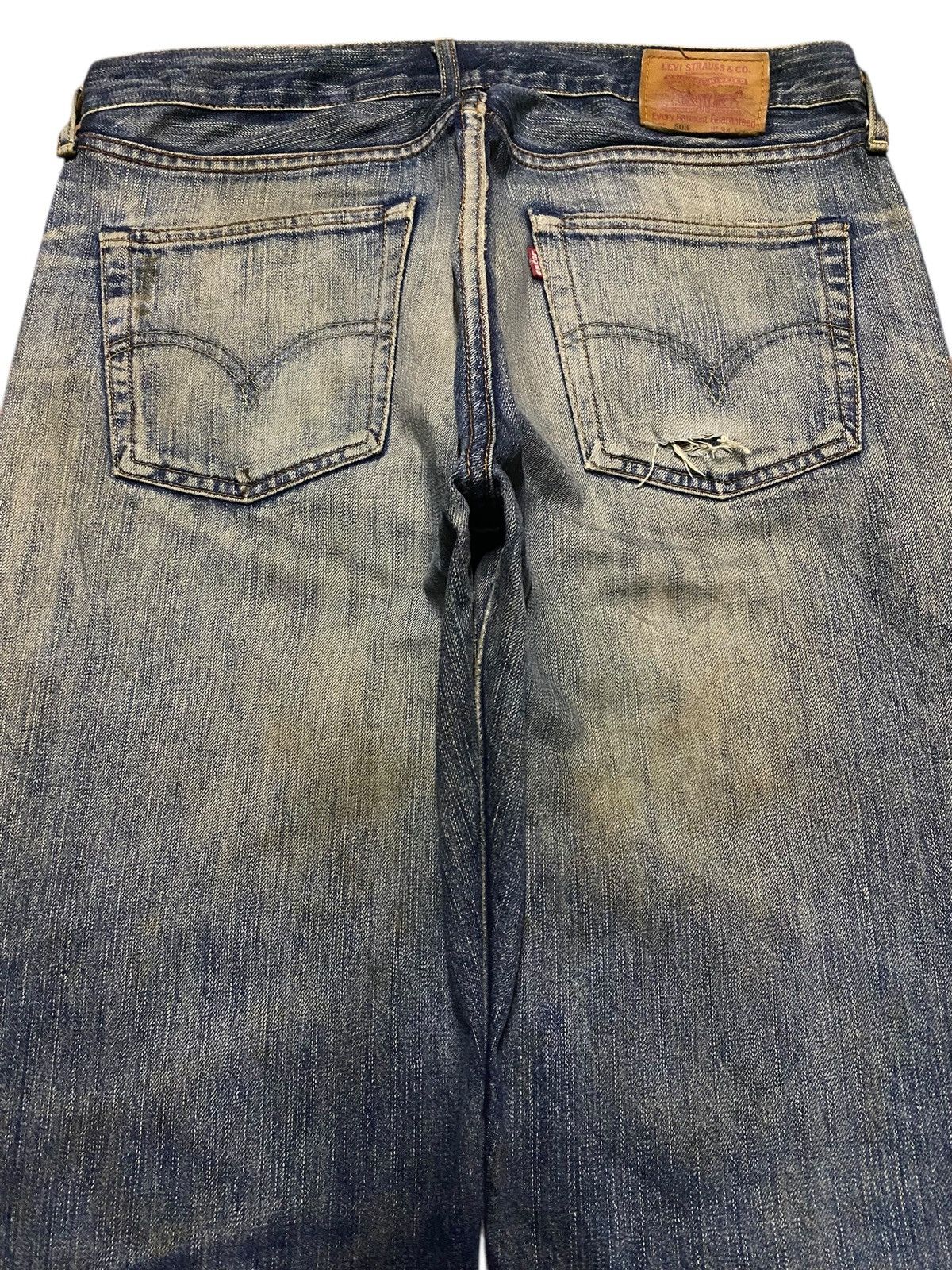 Levi's Vintage Levis 503 Mud Wash Distressed Button J09 Baggy Jeans Size US 34 / EU 50 - 4 Thumbnail