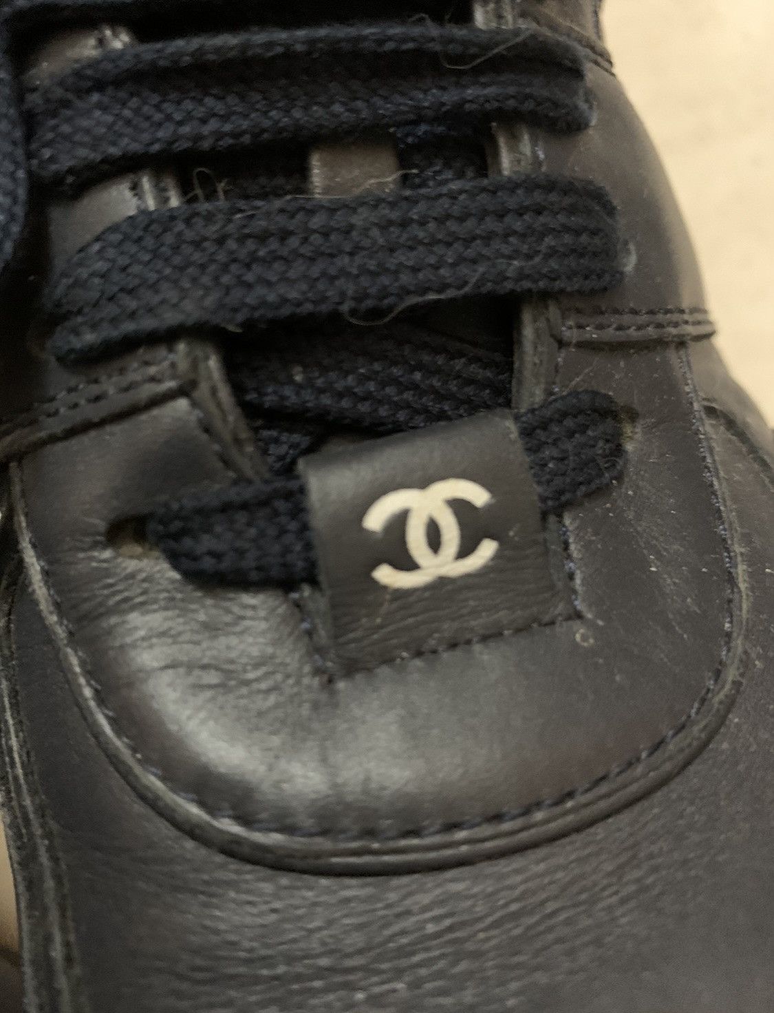Chanel Chanel black leather trainers Size US 7 / IT 37 - 8 Thumbnail